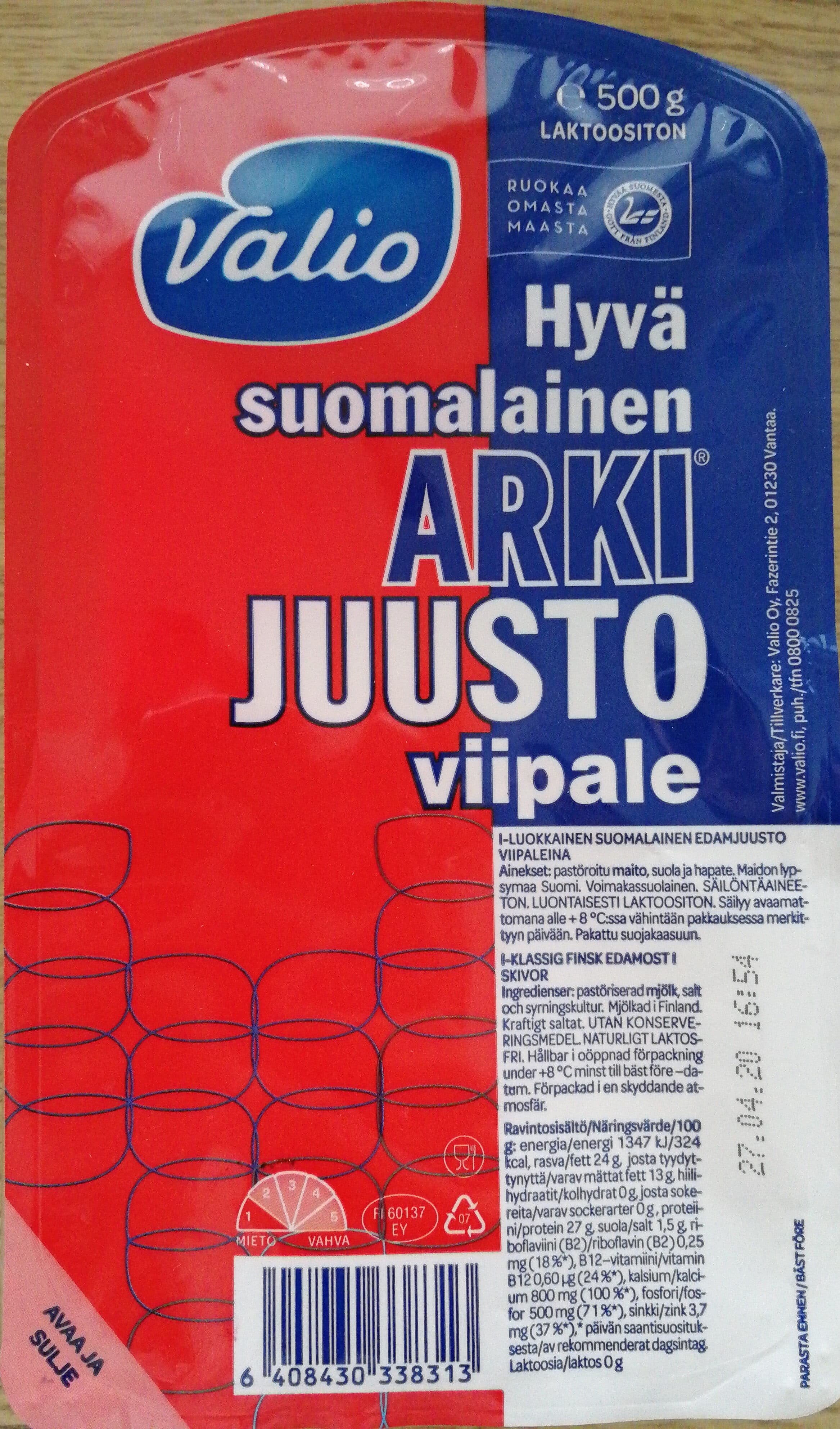 Valio Arki juustoviipale packshot