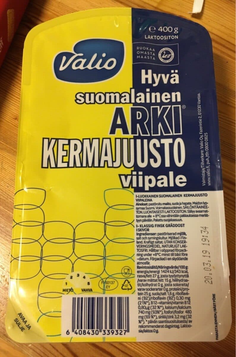 Valio Arki Kermajuustoviipale packshot