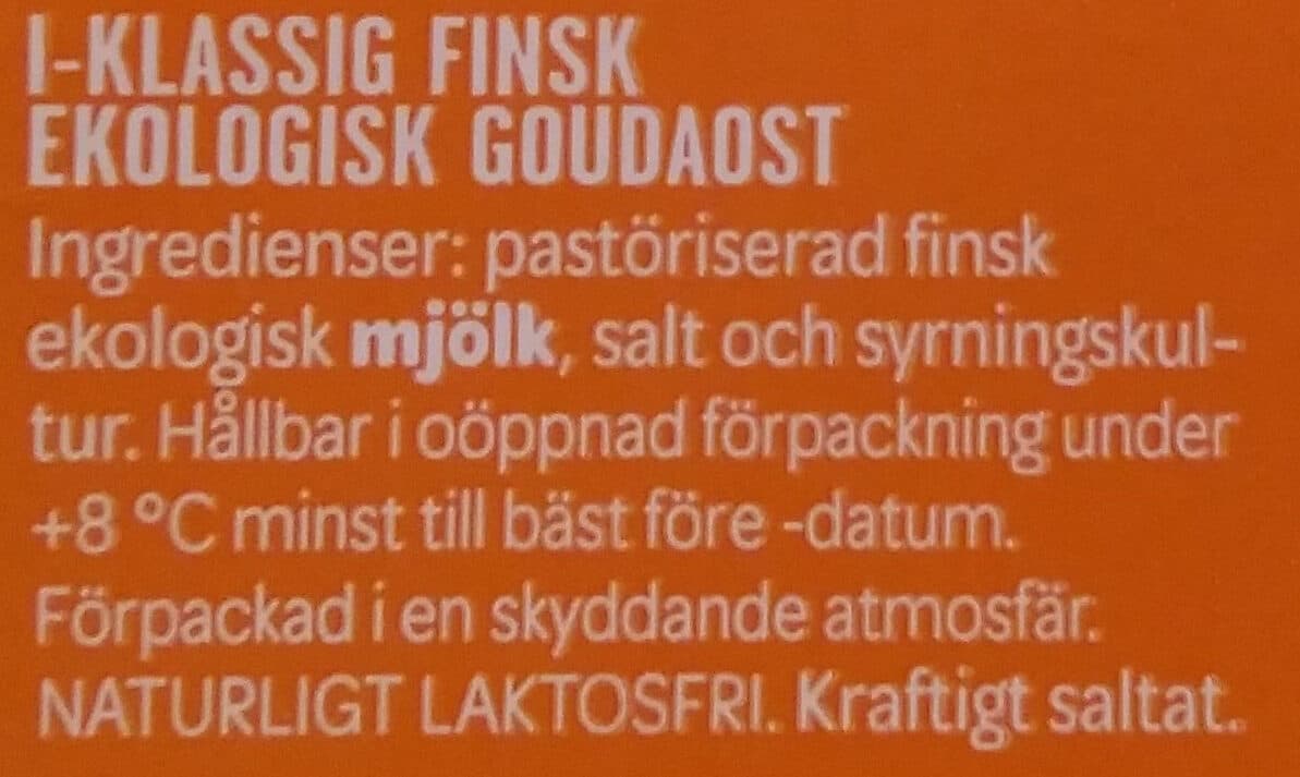 Valio Luomu Gouda-juusto packshot