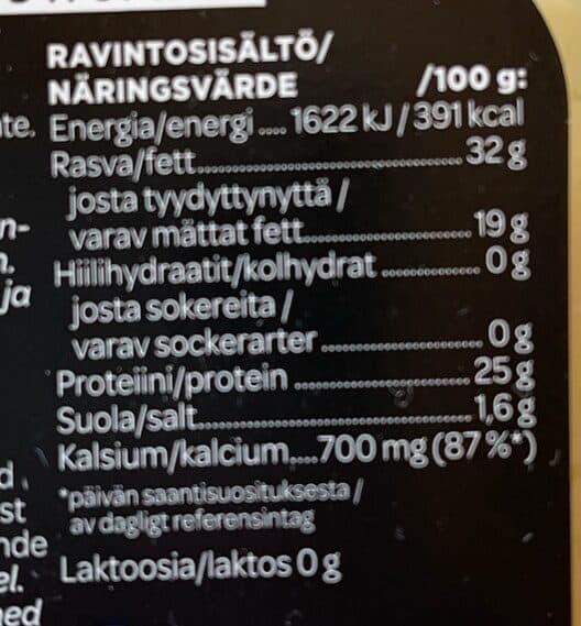 Valio Ritari juusto packshot