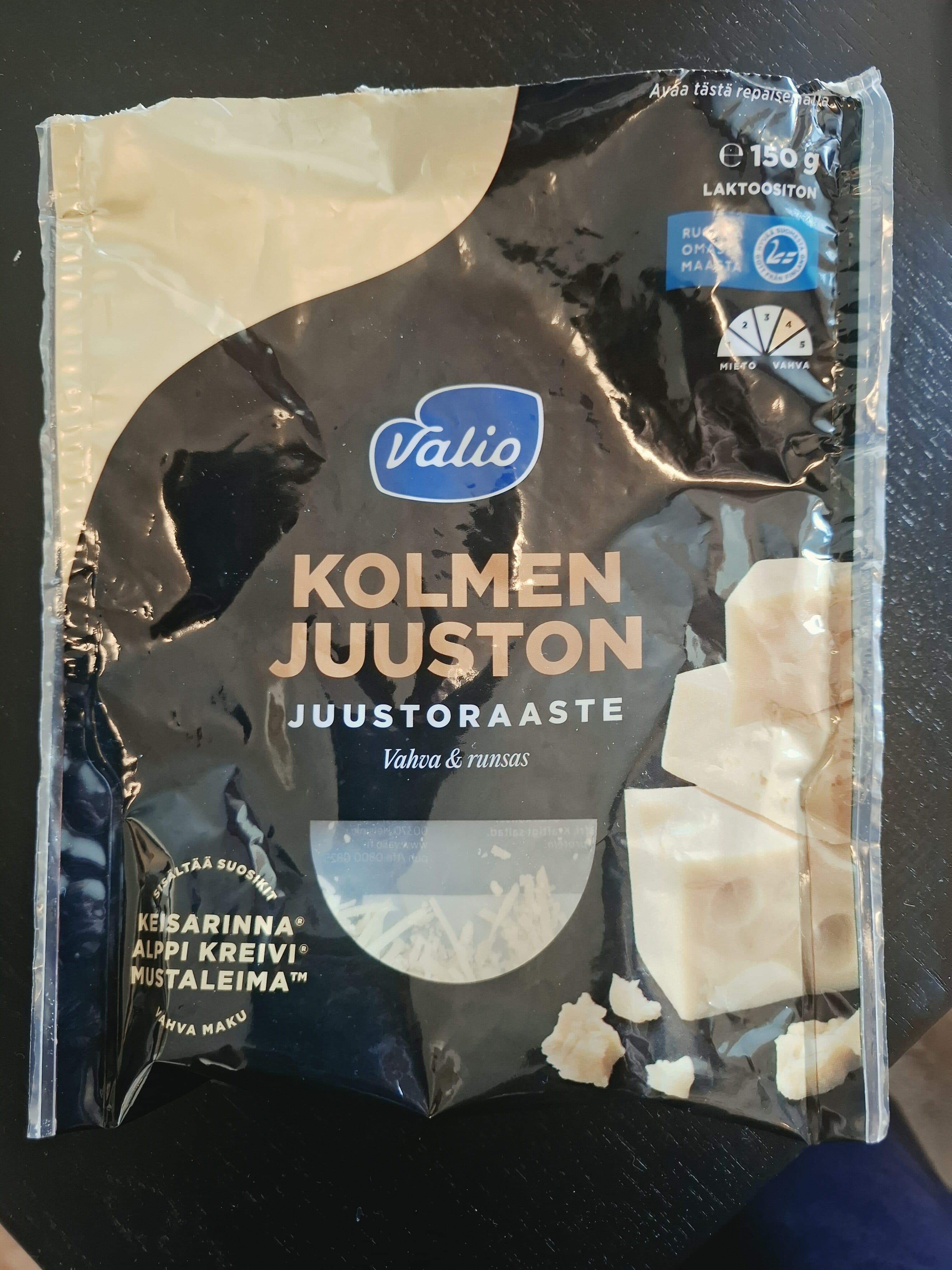 Valio Juustomestarin kolmen juuston juustoraaste packshot