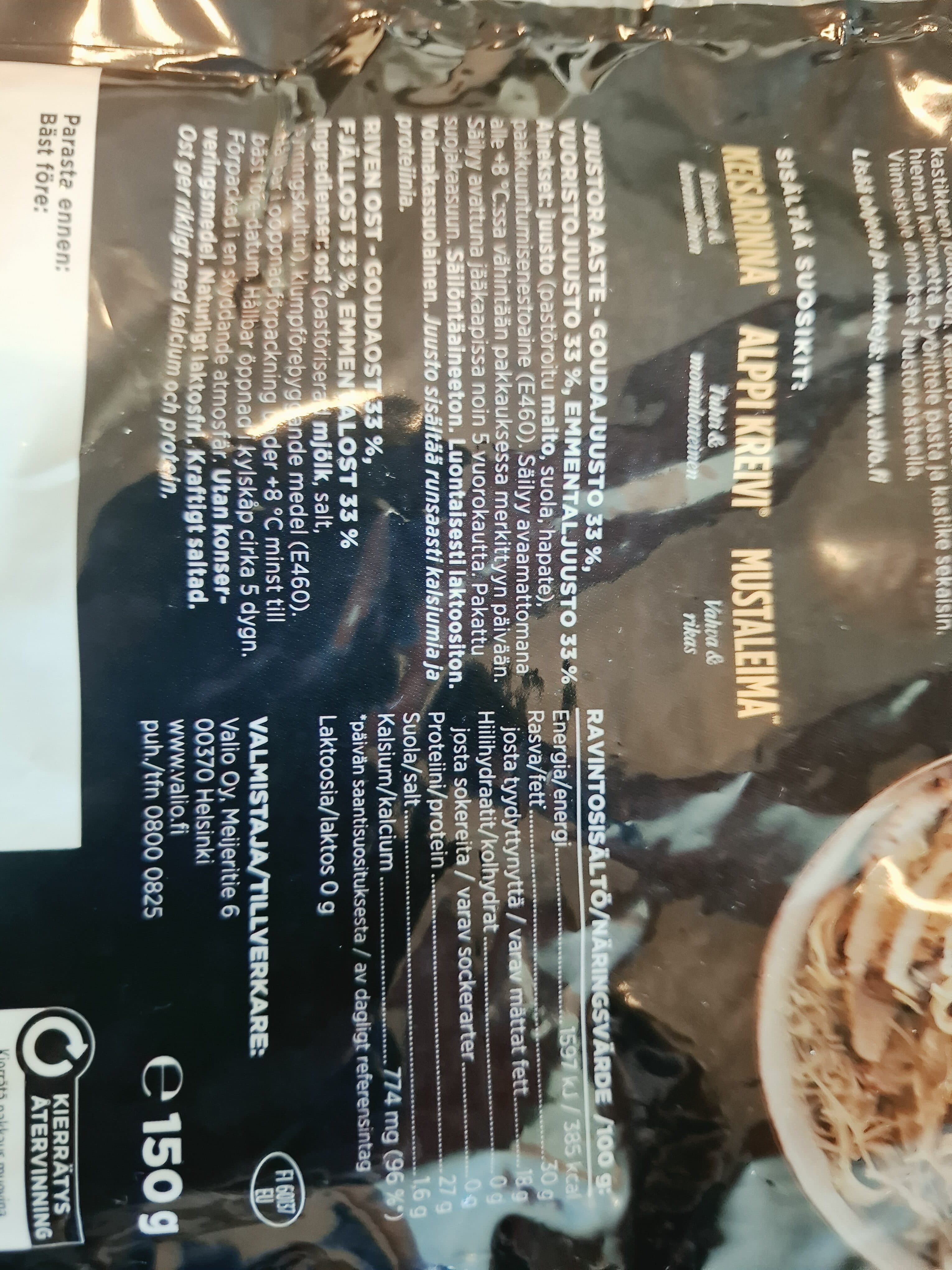 Valio Juustomestarin kolmen juuston juustoraaste packshot
