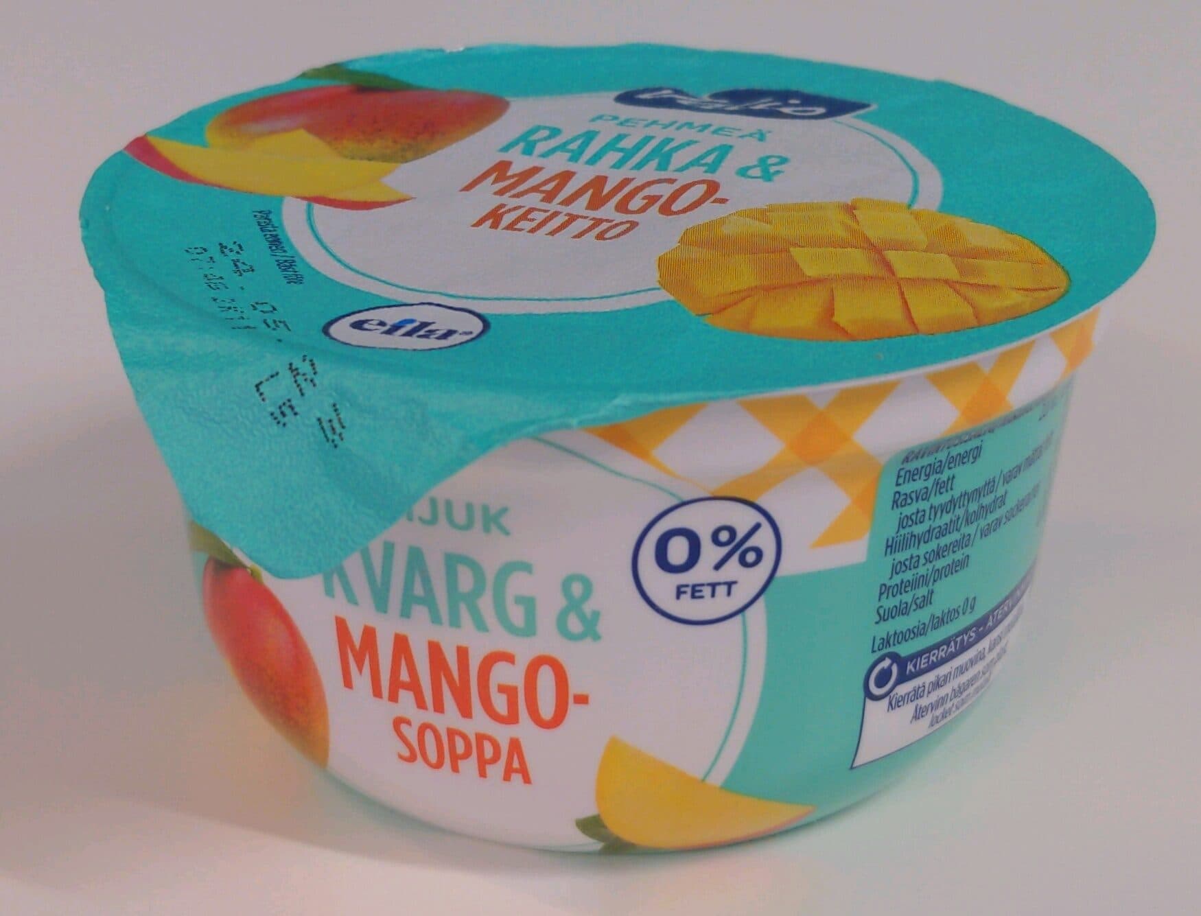 Valio Pehmeä rahka & mangokeitto packshot