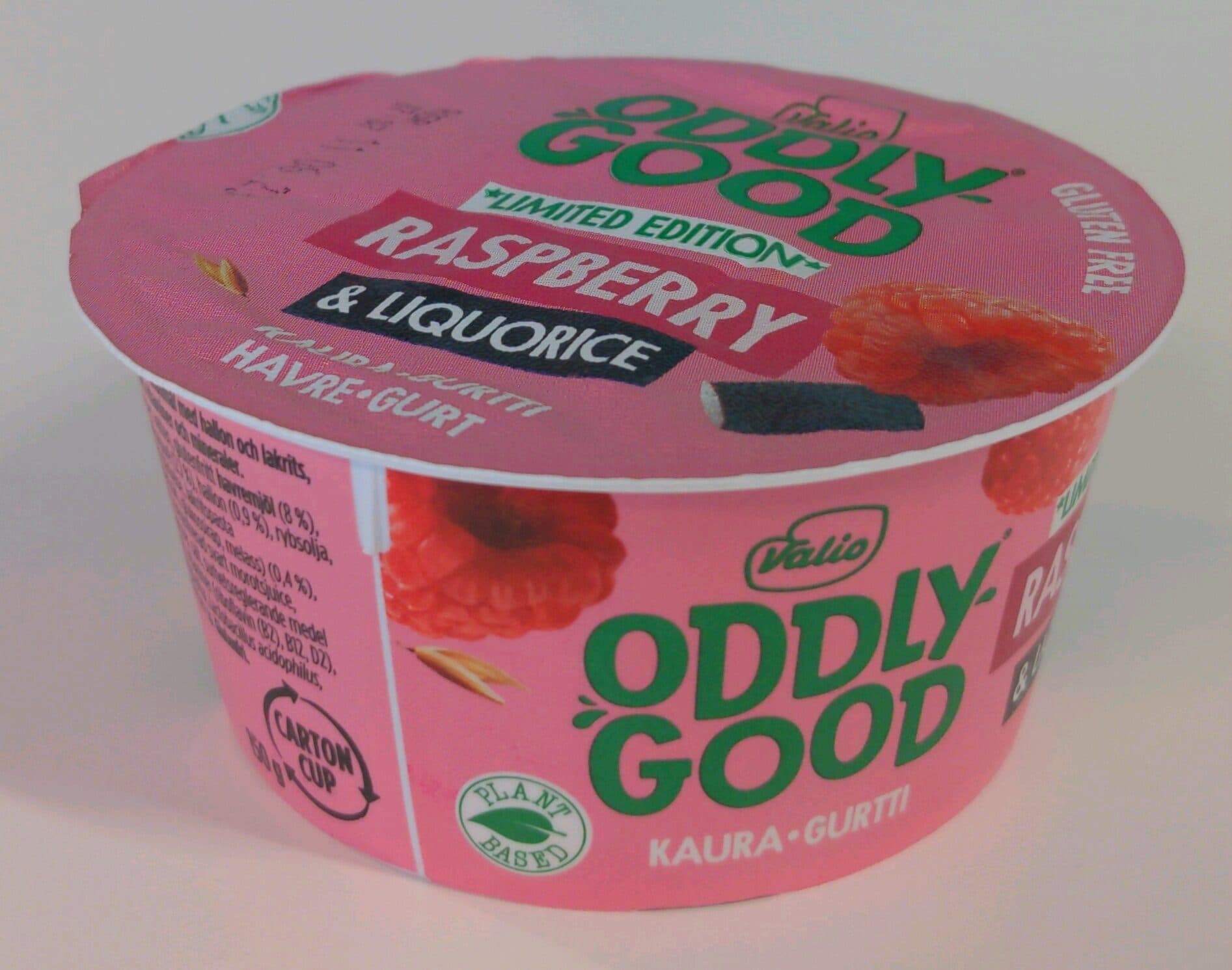 Valio OddlyGood kauragurtti raspberry & liquorice packshot