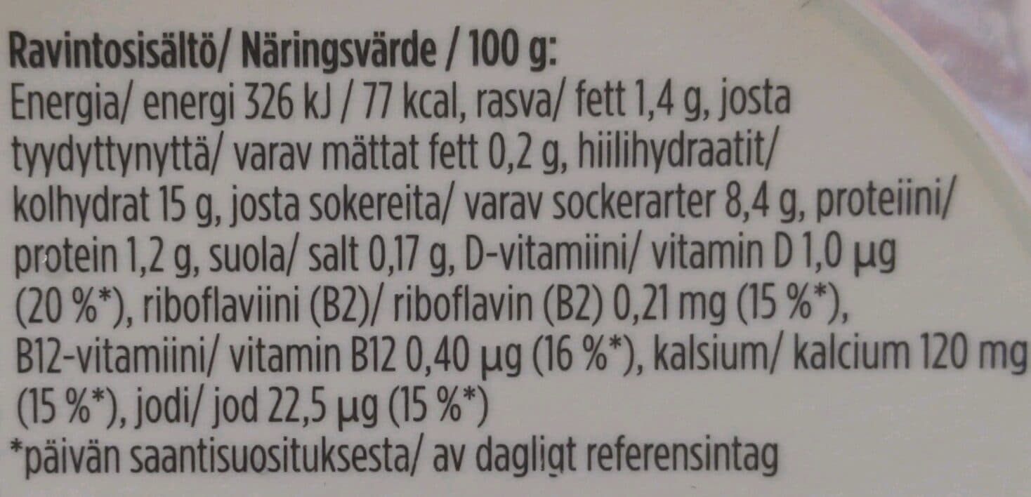 Valio OddlyGood kauragurtti raspberry & liquorice packshot