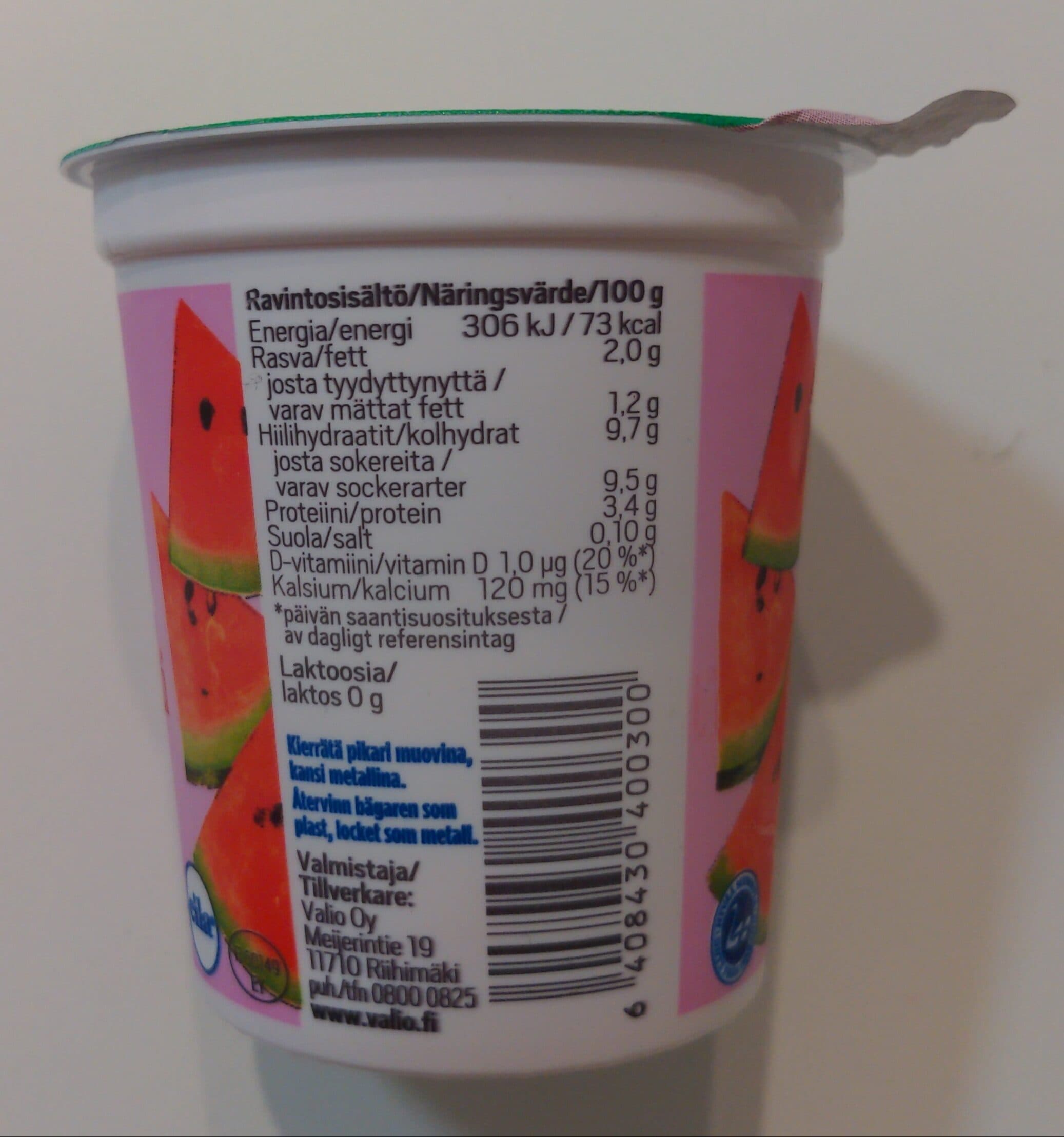 Valio Valiojogurtti Vesimeloni packshot