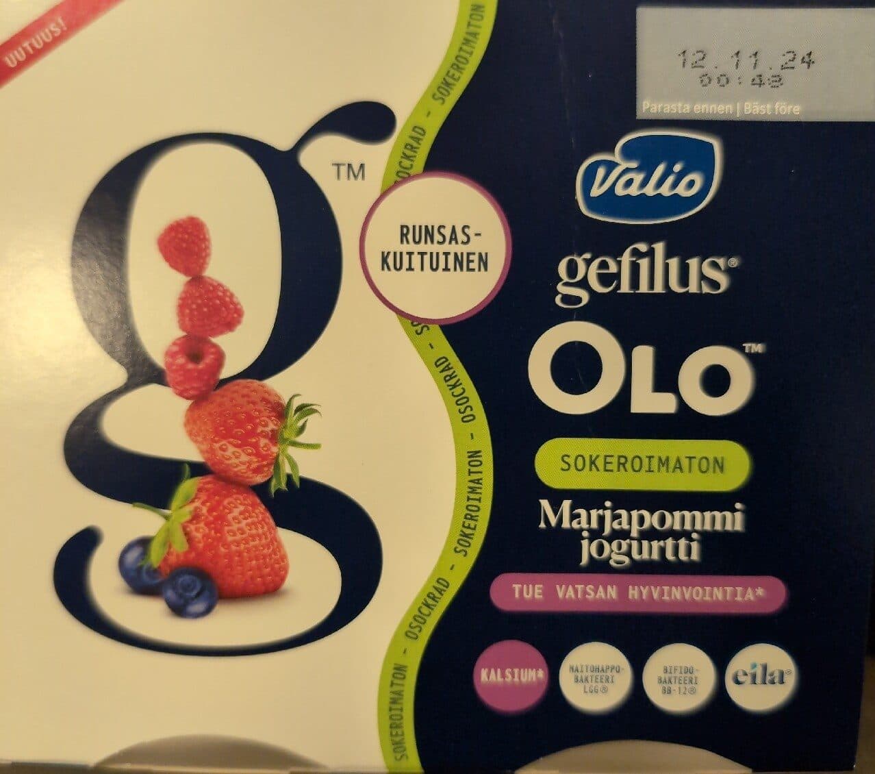 Valio Olo Gefilus Marjapommi Jogurtti packshot