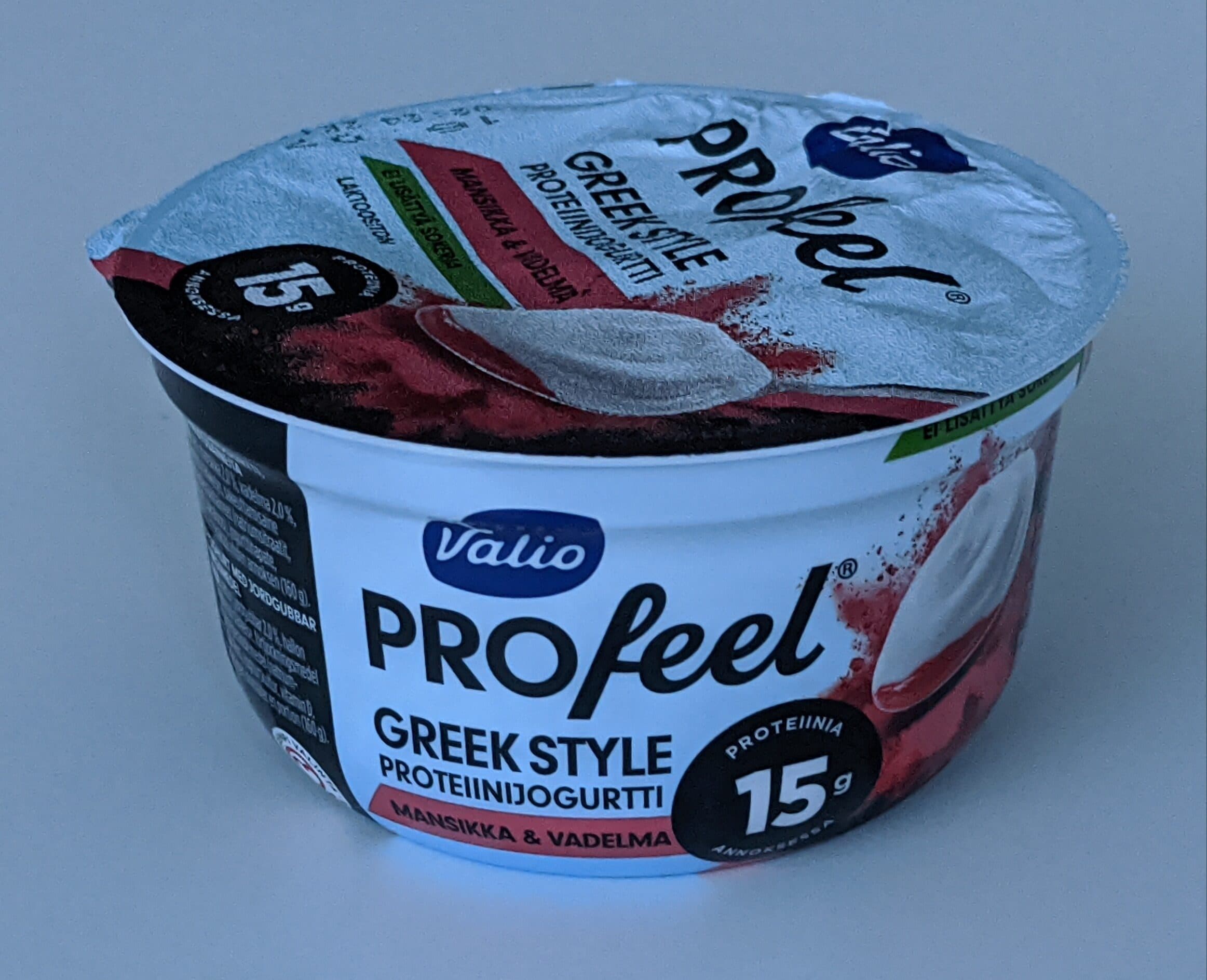 Valio Profeel Greek Style Mansikka & Vadelma packshot