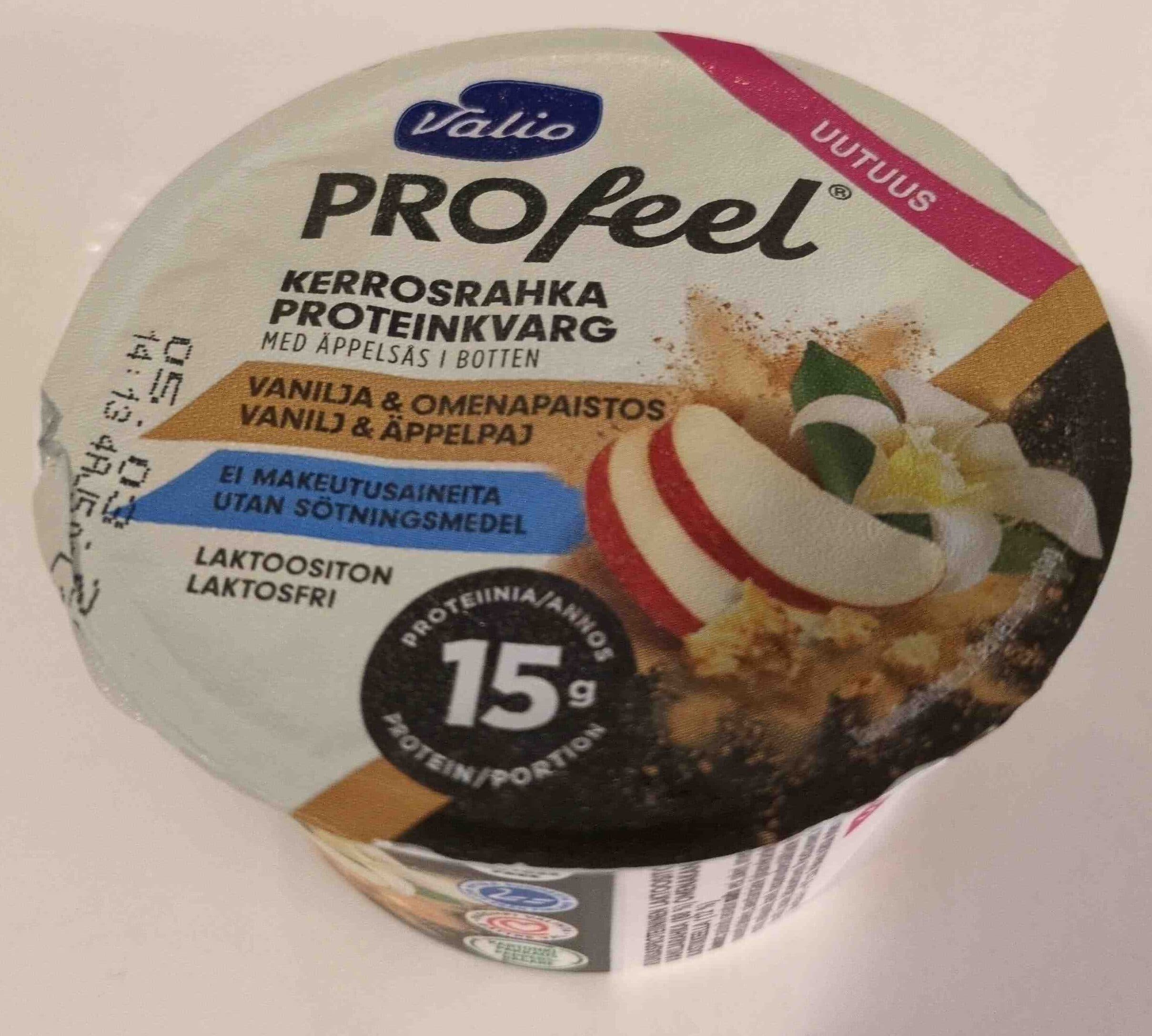 Valio Kerrosrahka vanilja & omenapaistos packshot
