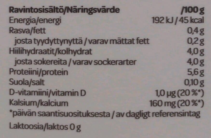 Valio A+ rasvaton kreikkalainen luonnonjogurtti packshot