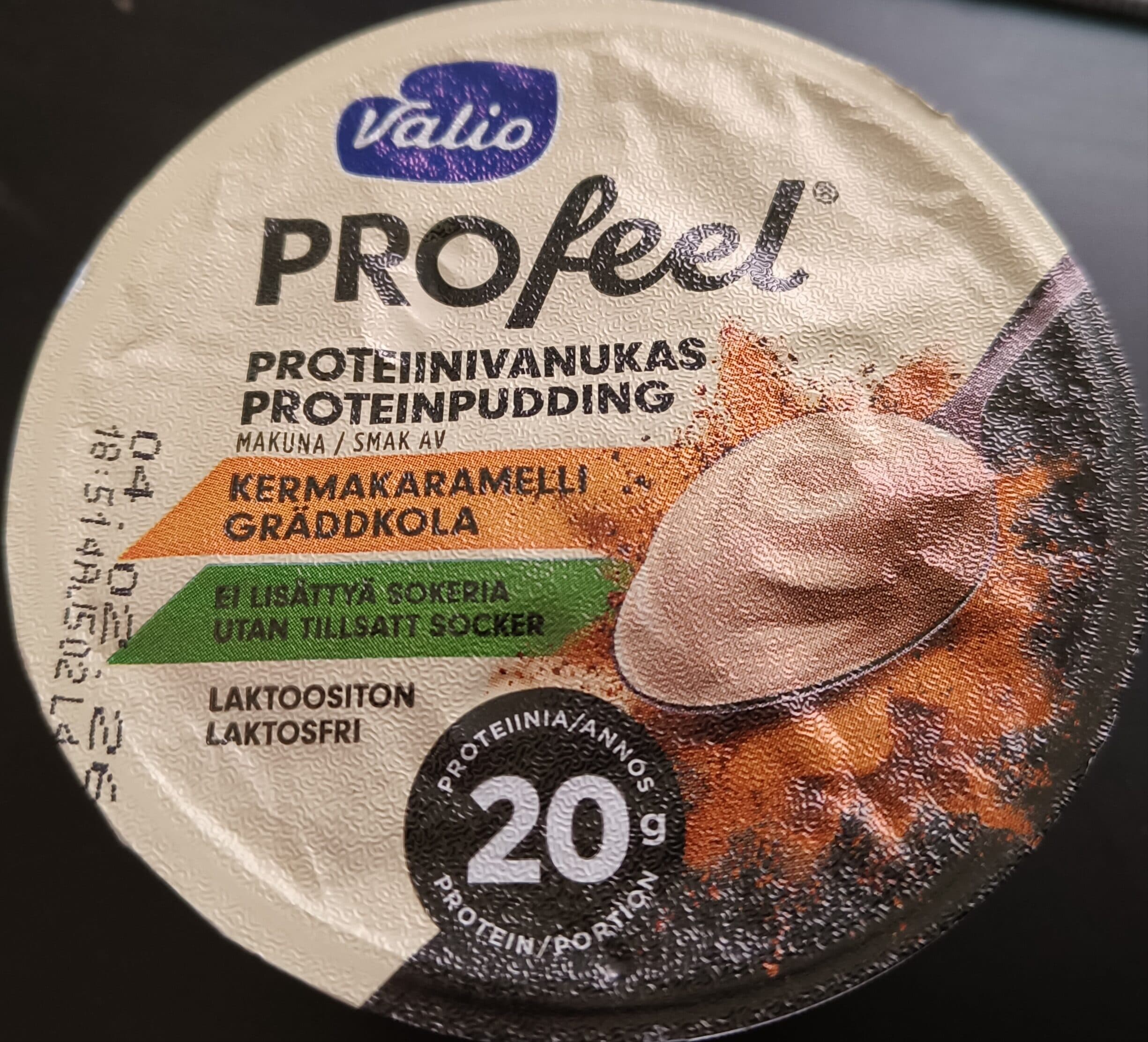 Valio ProFeel Proteiini-vanukas kermakaramelli packshot
