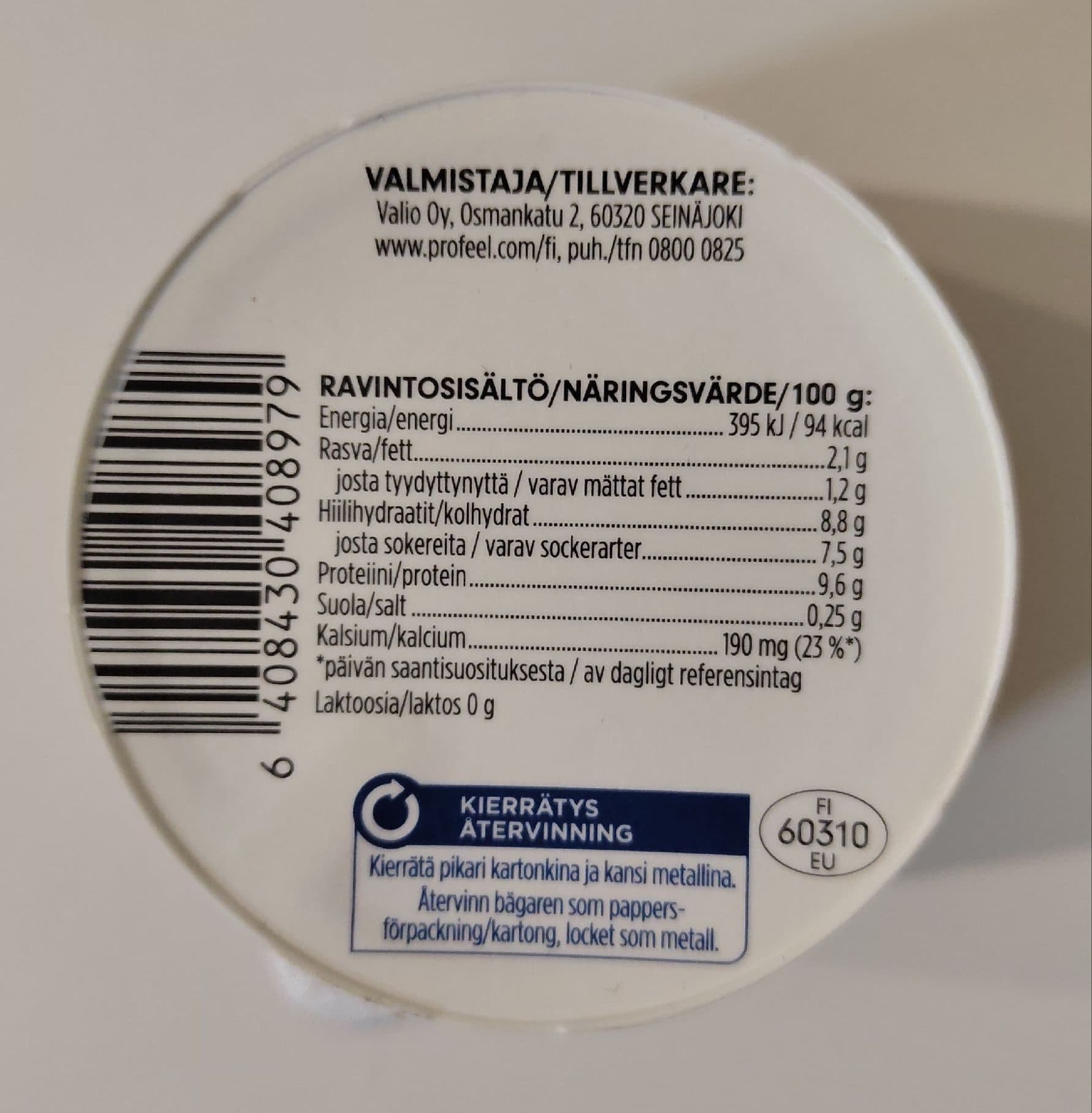 Valio PROfeel proteiinivanukas suklaa-mansikka packshot