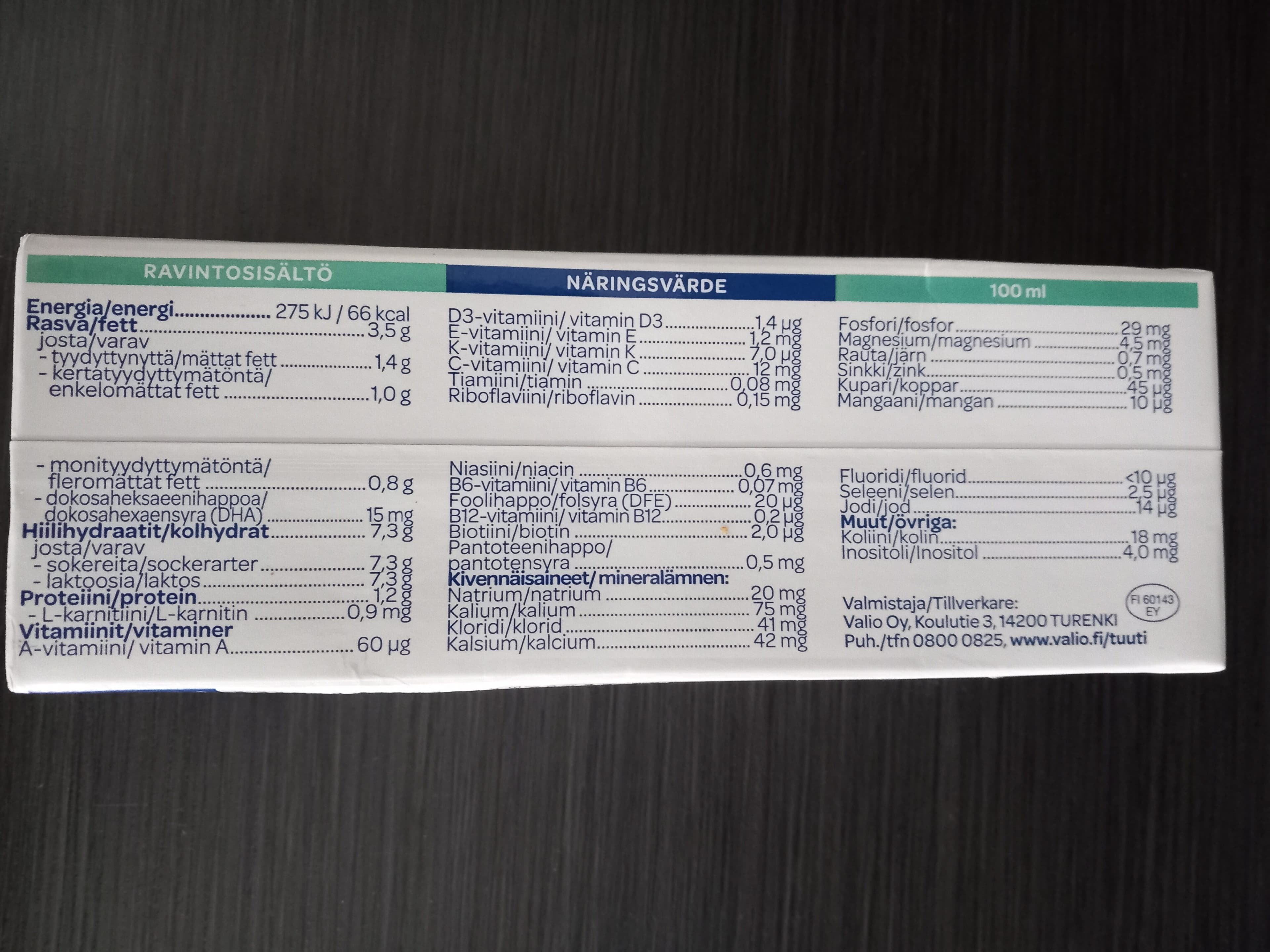 Valio 6408430492312 packshot