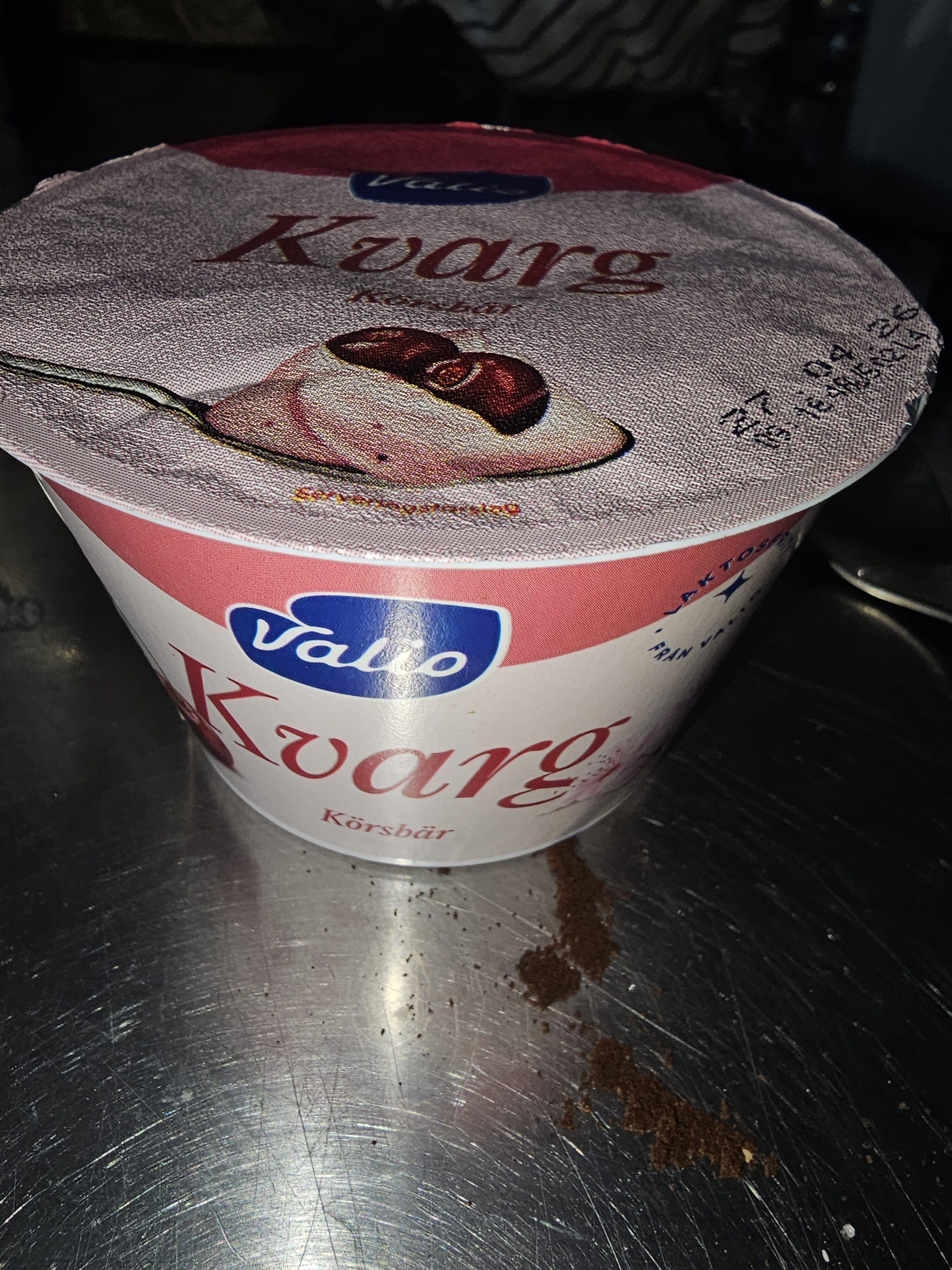 Valor Laktosfri kvarg körsbär packshot