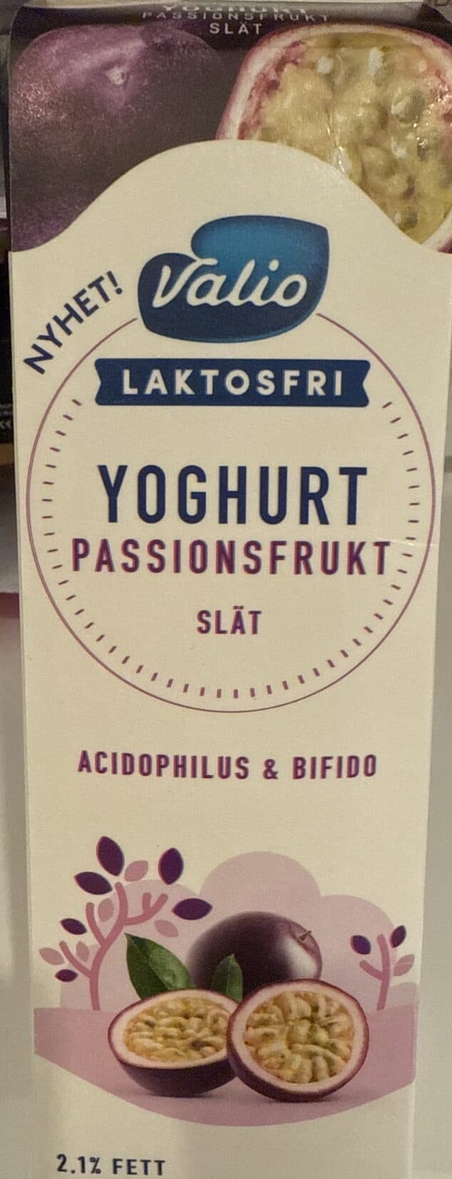 Valio Yoghurt Passionsfrukt packshot