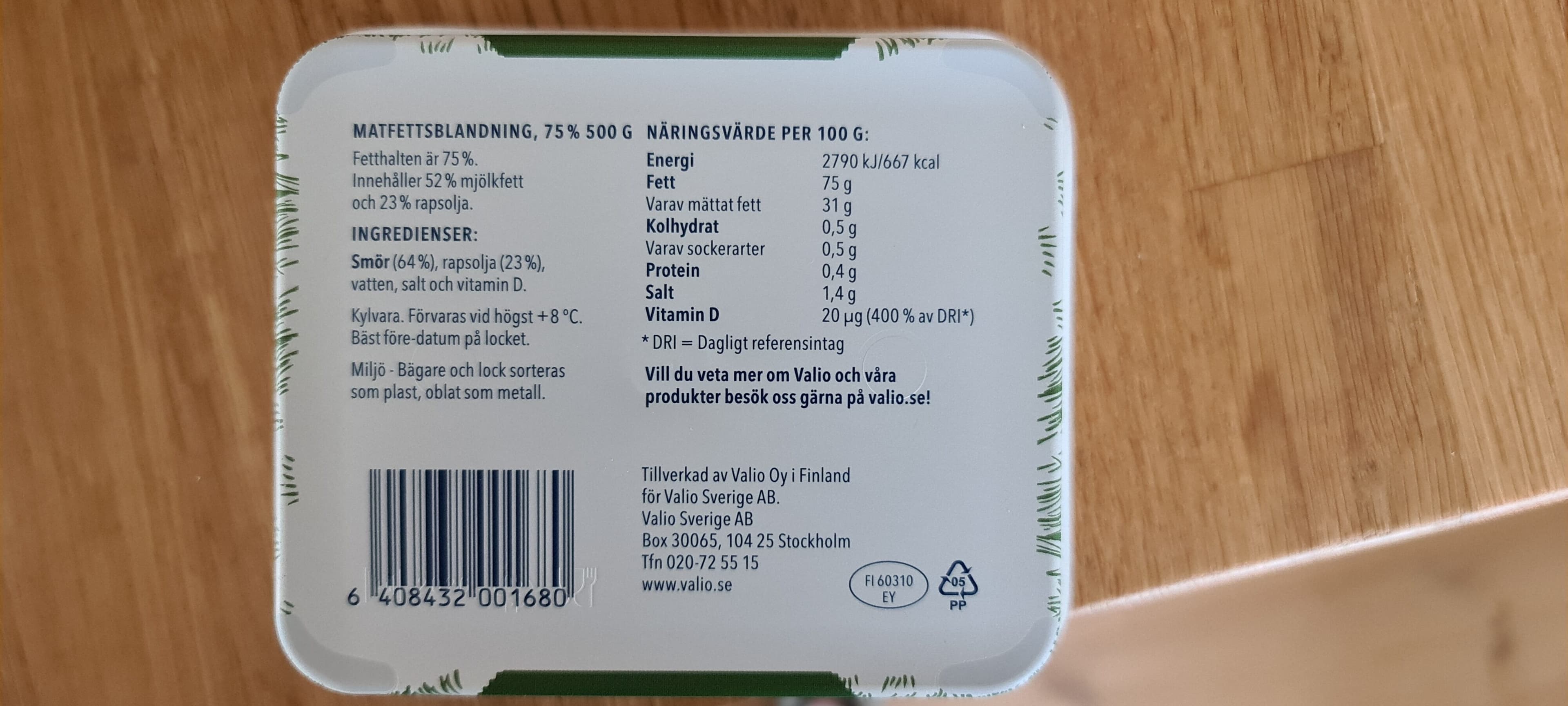 Valio Smör Och Raps Gårdsgoda packshot