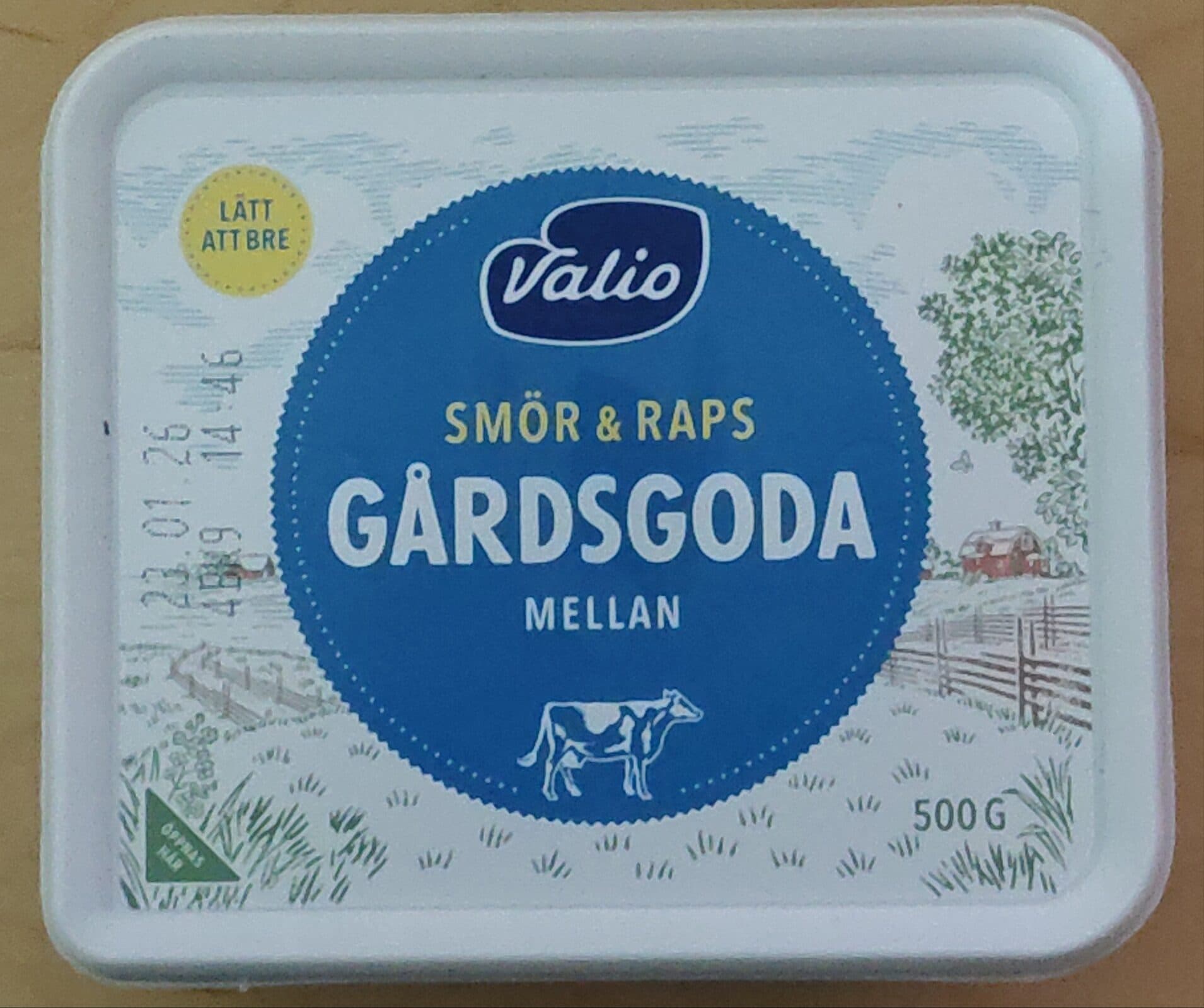 Valio Gårdsgoda smör & raps mellan packshot