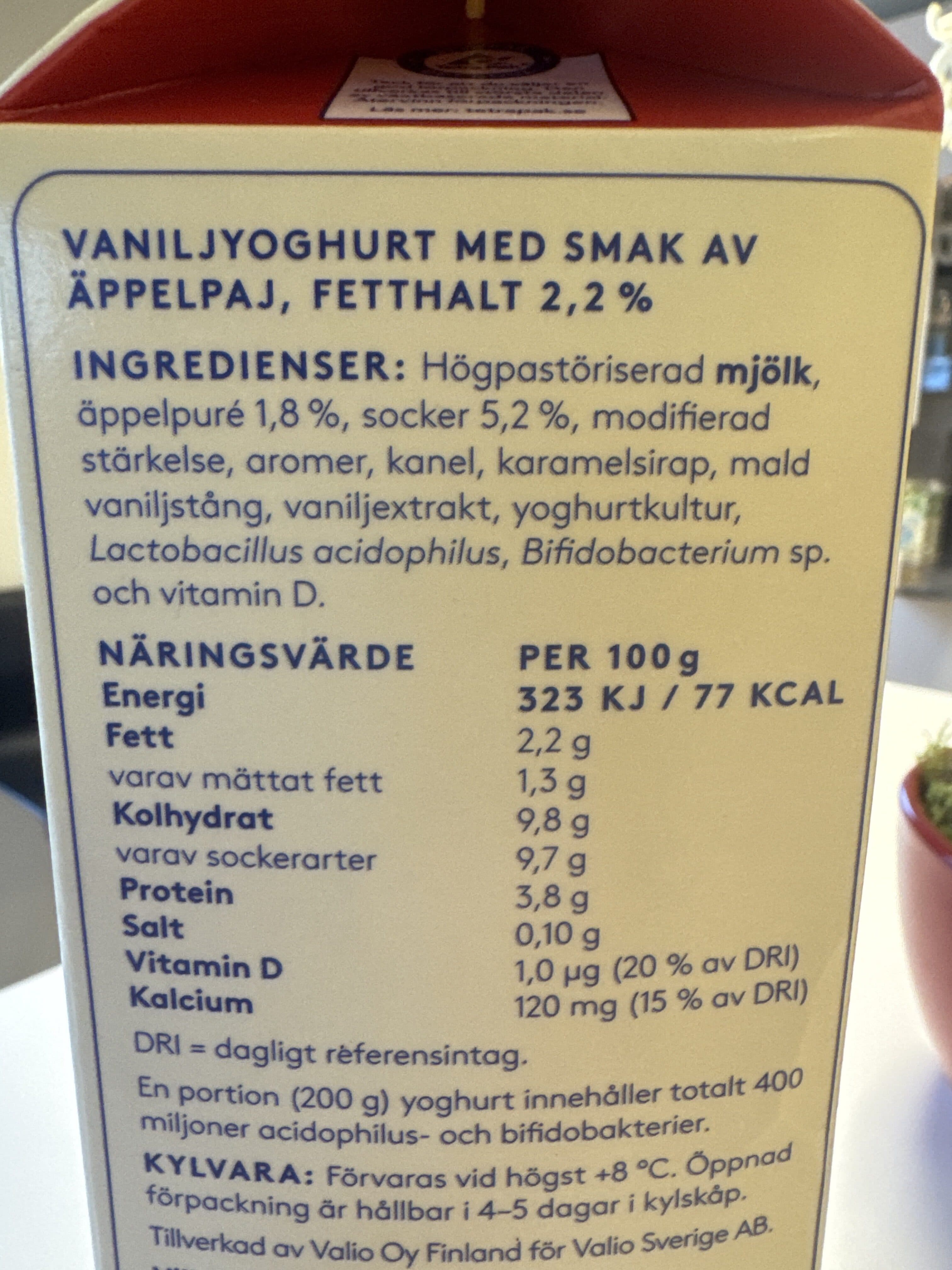 Valio Äppelpaj Vanilj packshot