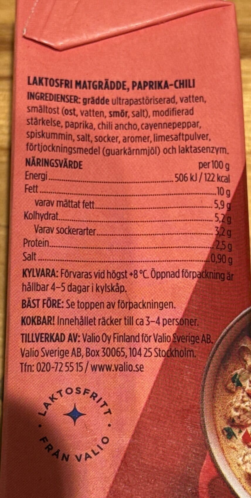 Valio Matgrädde Paprika Chili packshot