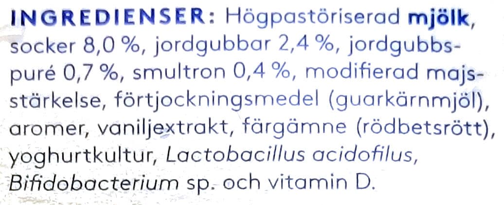 Valio Valio Vanilj Sommarbär med fruktbitar packshot