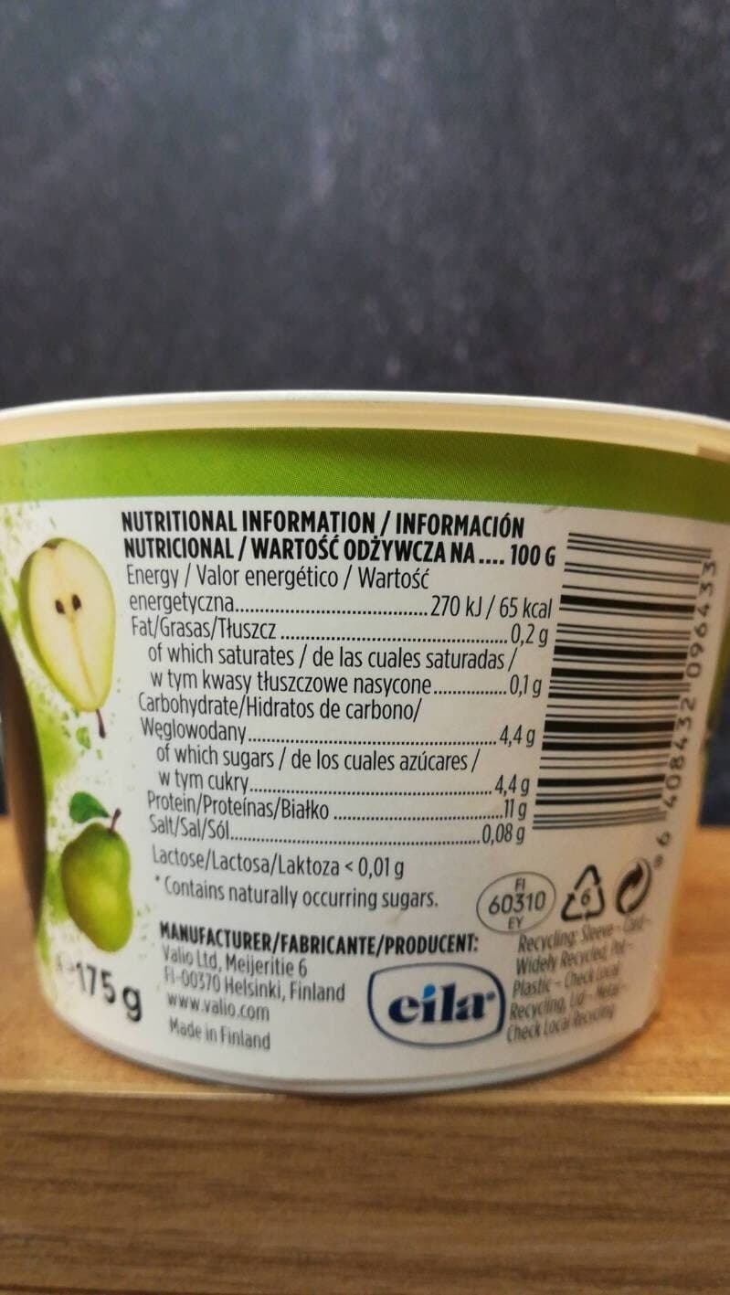 Valio Protein Snack de pera packshot