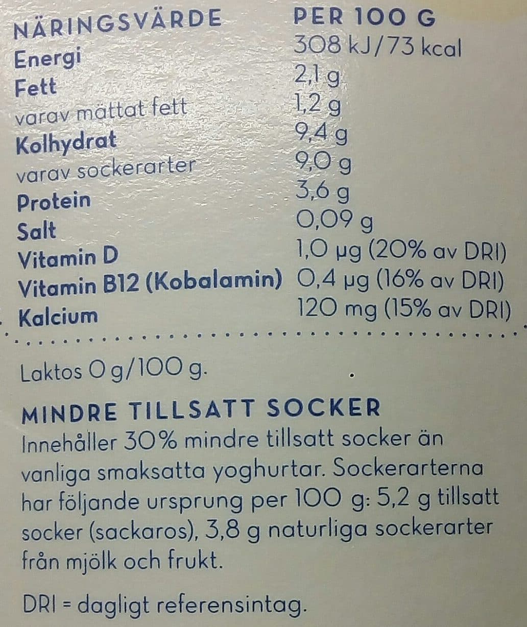 Valio Slät Yoghurt Citron packshot