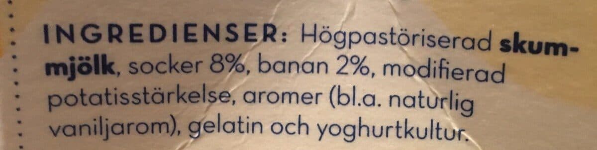 Valio Yogurth banan & vanilj packshot