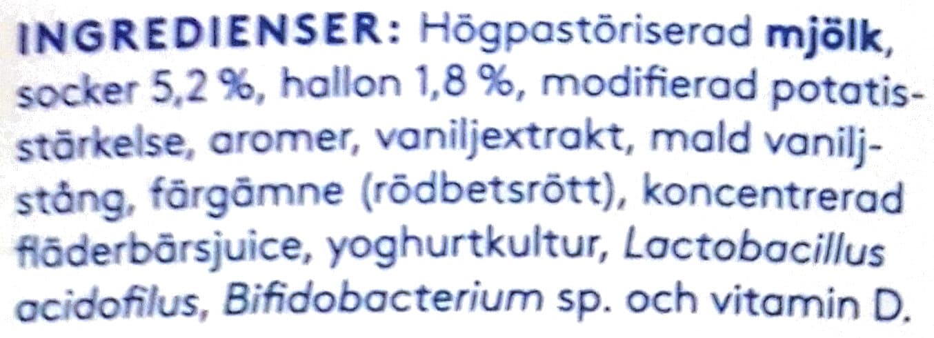 Valio Vanilj Hallon Slät packshot