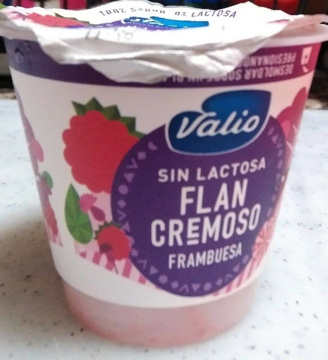 Valio Flan cremoso sin lactosa frambuesa packshot