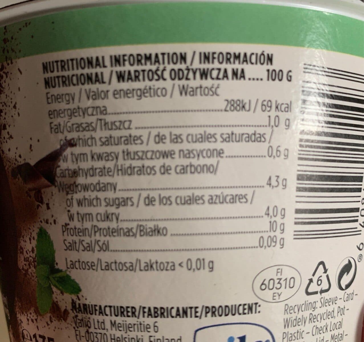 Valio Profeel protein snack mint chocolate packshot