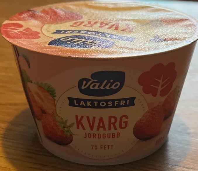 Valio Laktosfri Kvarg Jordgubb packshot