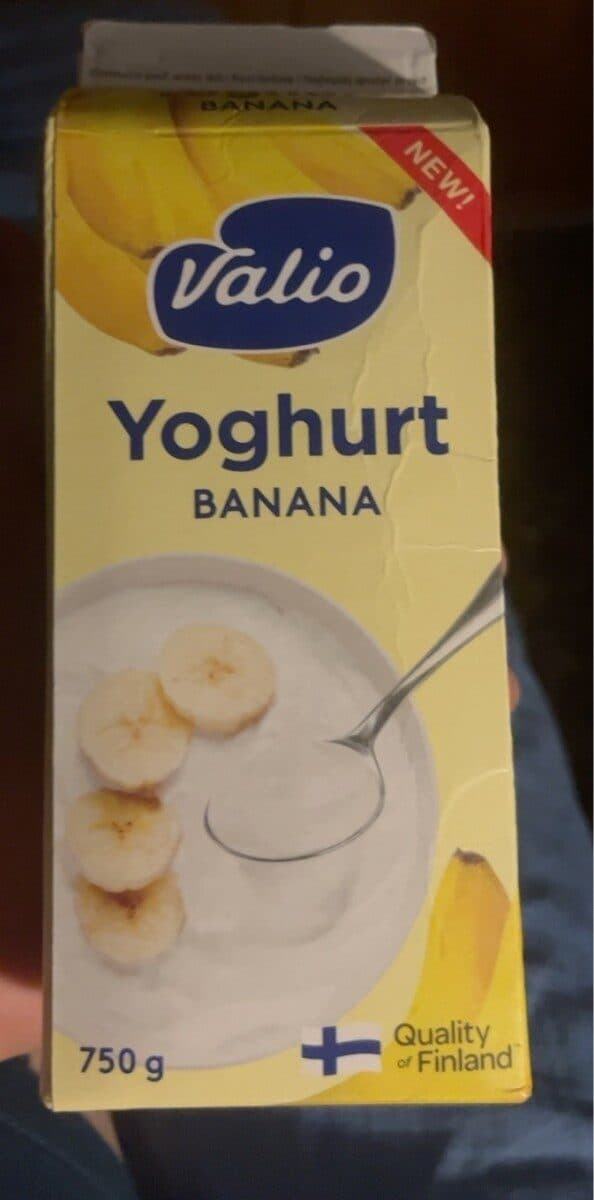 Valio Yoghurt BANANA packshot