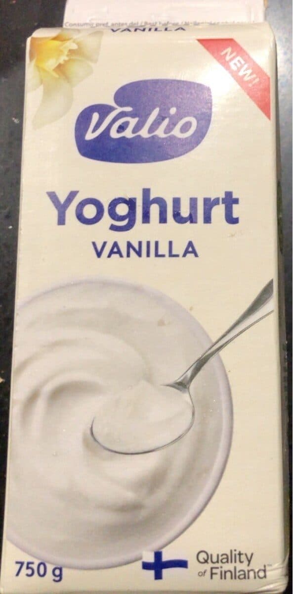 Valio yoghurt vainilla packshot