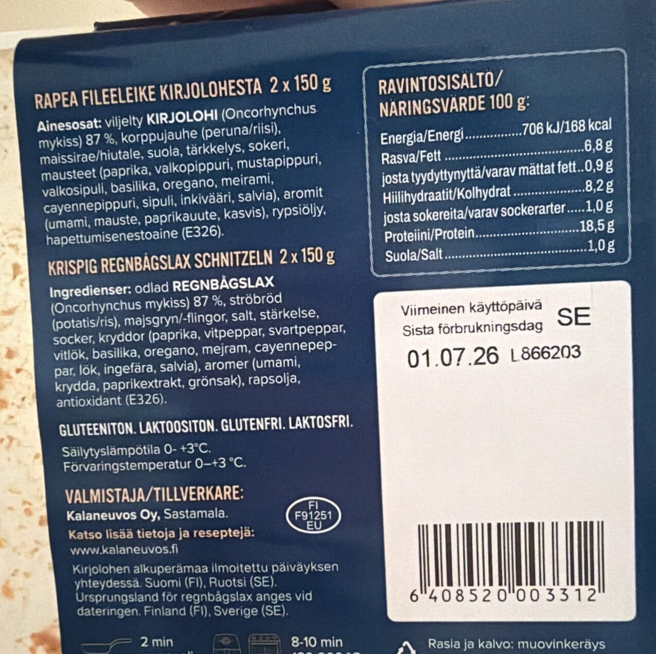 Kalaneuvos Rapea Lohi Fileeleike packshot