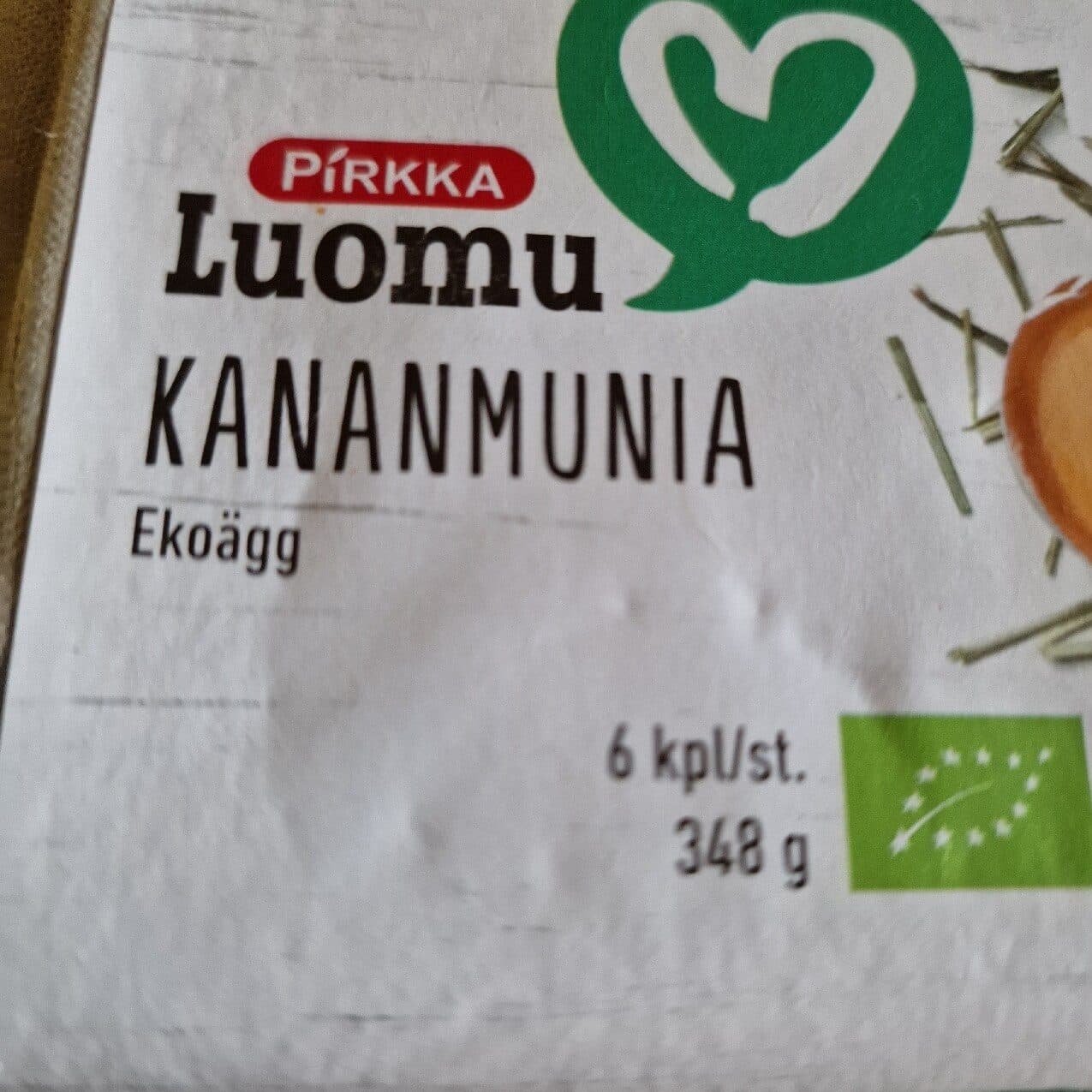 Pirkka Luomu Kananmunia packshot