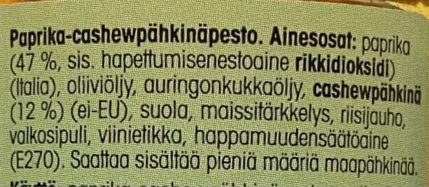 Pirkka Paprika-cashewpesto packshot