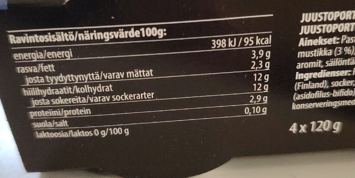 Juustoportti AB Jogurtti Mustikka packshot