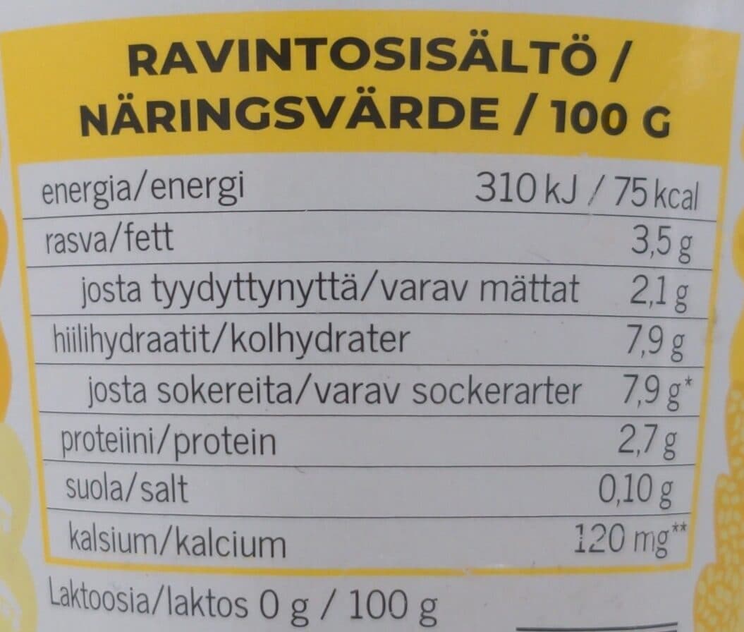 Juustoportti Sokeroimaton banaani jogurtti packshot