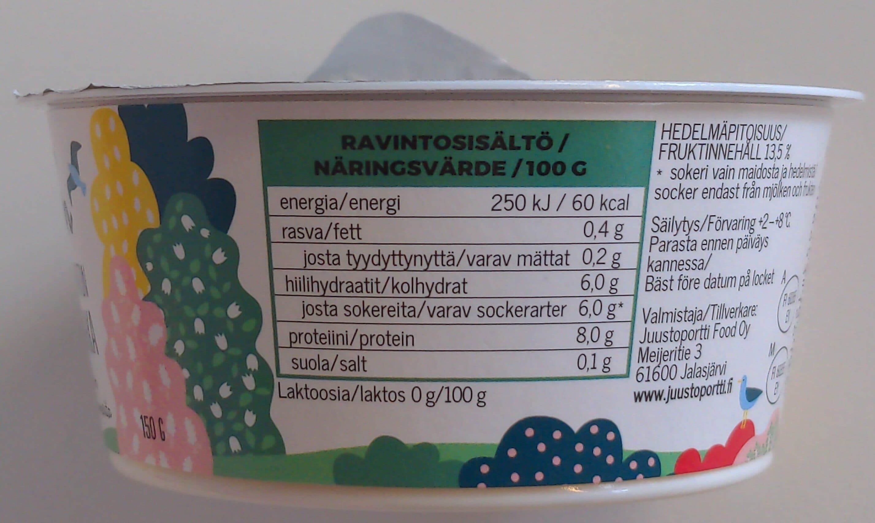 Juustoportti Hyvin sokeroimaton mangorahka packshot