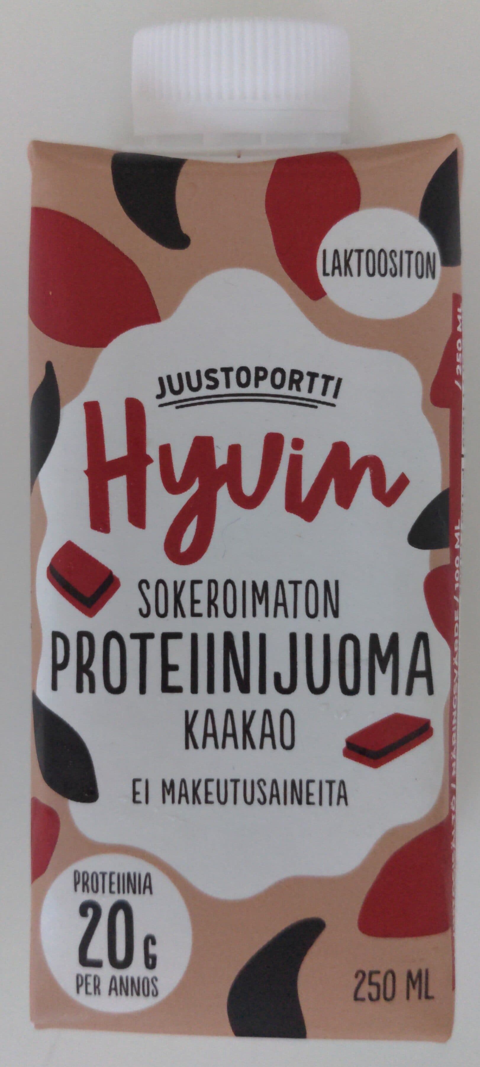 Juustoportti Hyvin sokeroimaton proteiinijuoma kaakao packshot