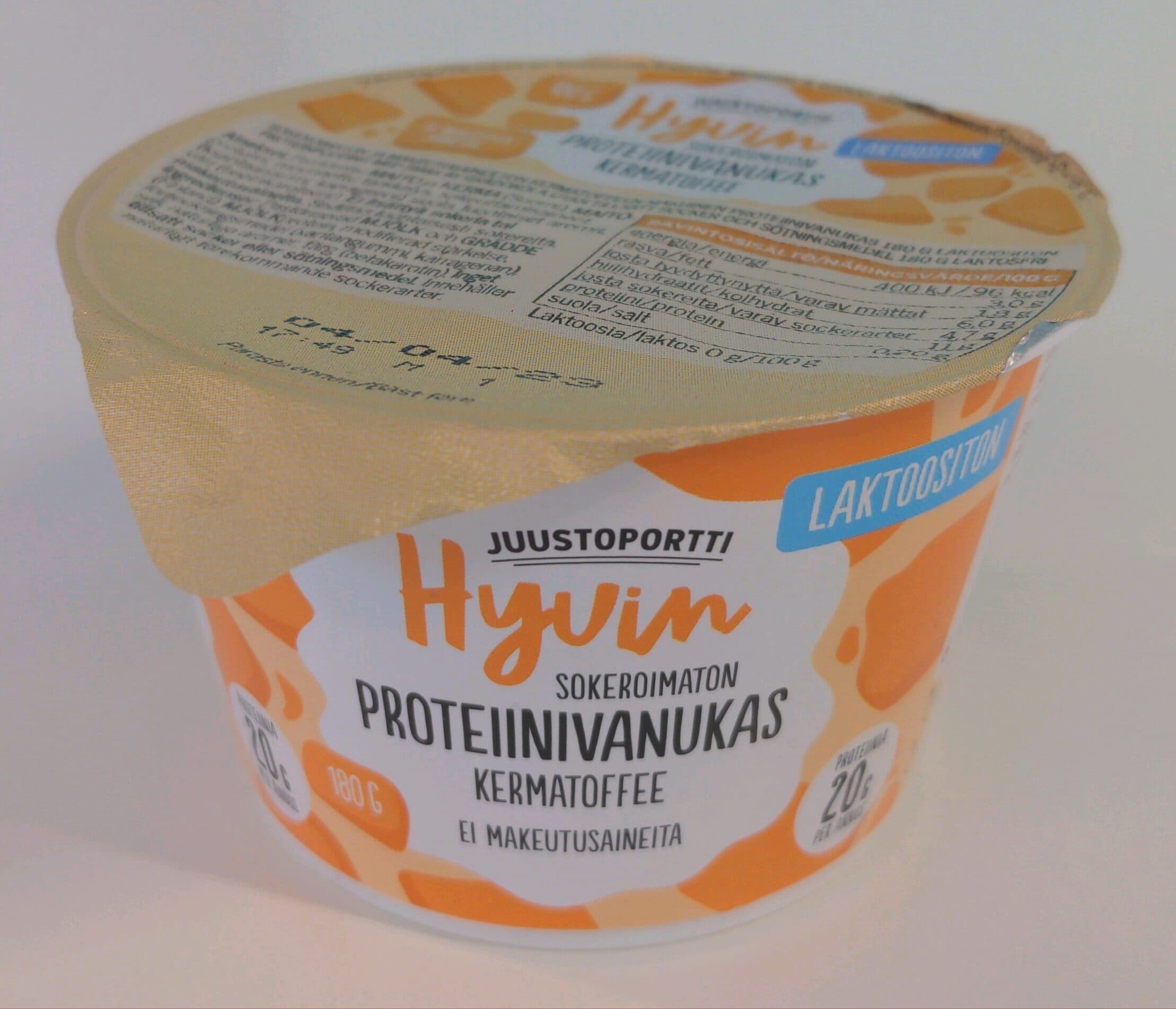 Juustoportti Hyvin sokeroimaton proteiinivanukas kermatoffee packshot