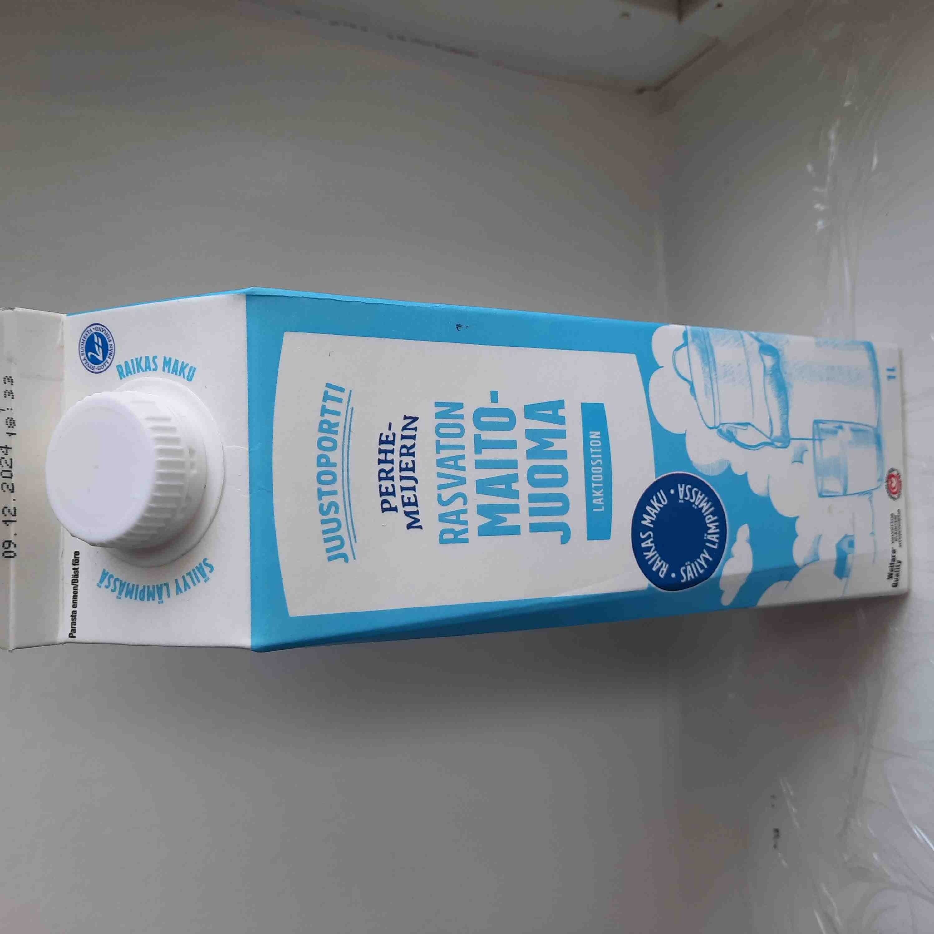 Juustoportti Rasvaton maito-juoma packshot