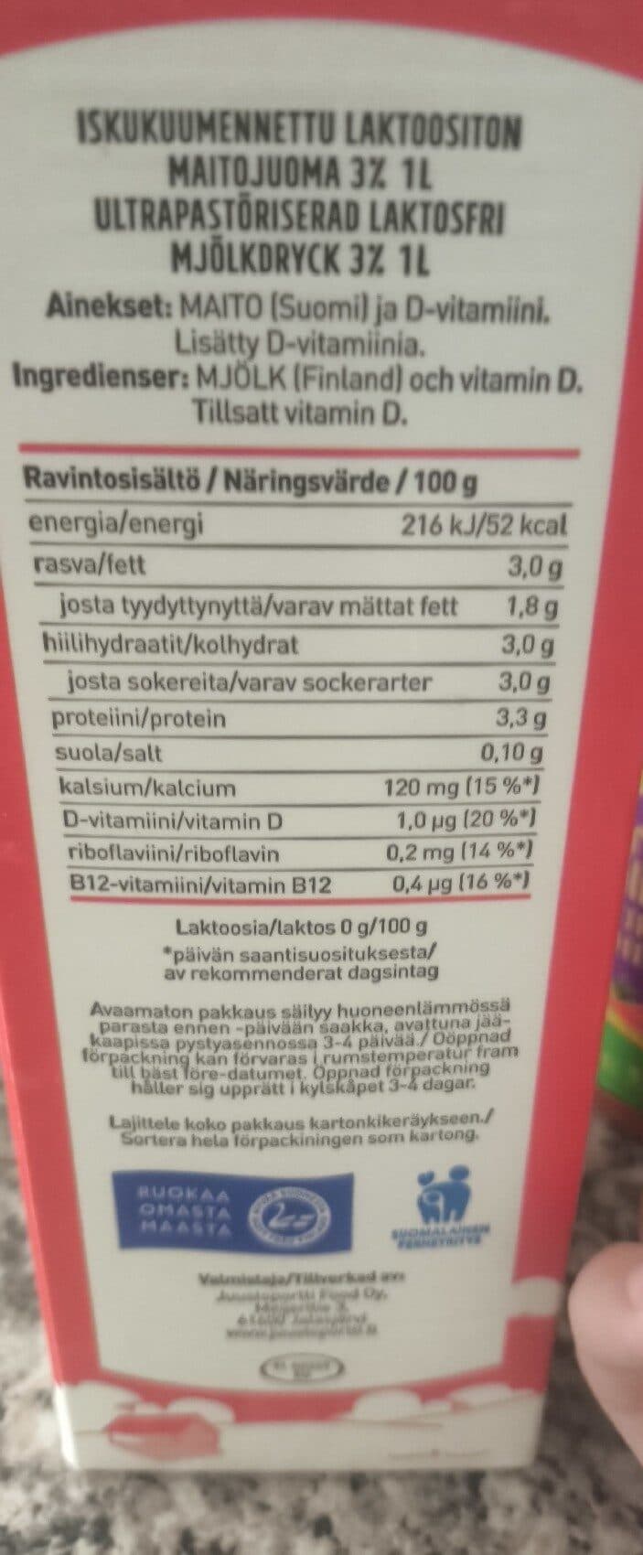 Juustoportti Maitojuoma packshot