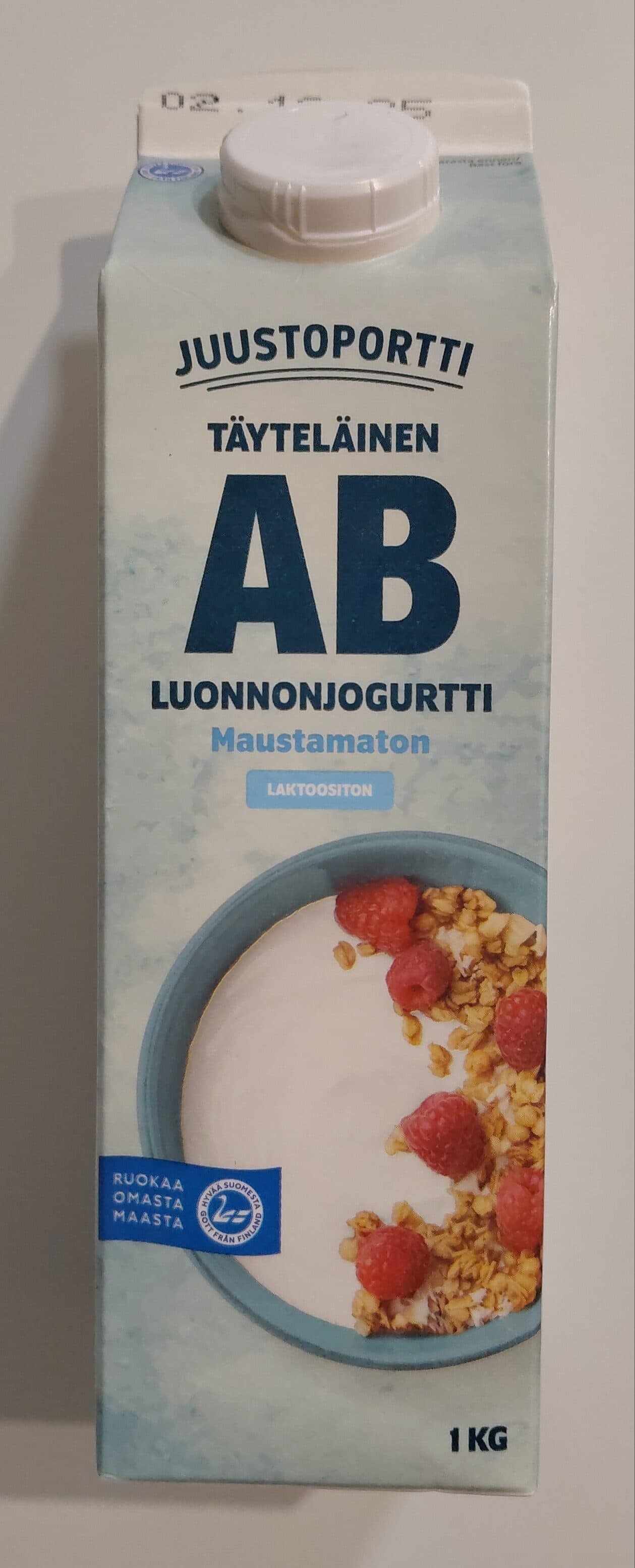 JUUSTOPORTTI Täyteläinen AB Luonnonjogurtti Maustamaton packshot