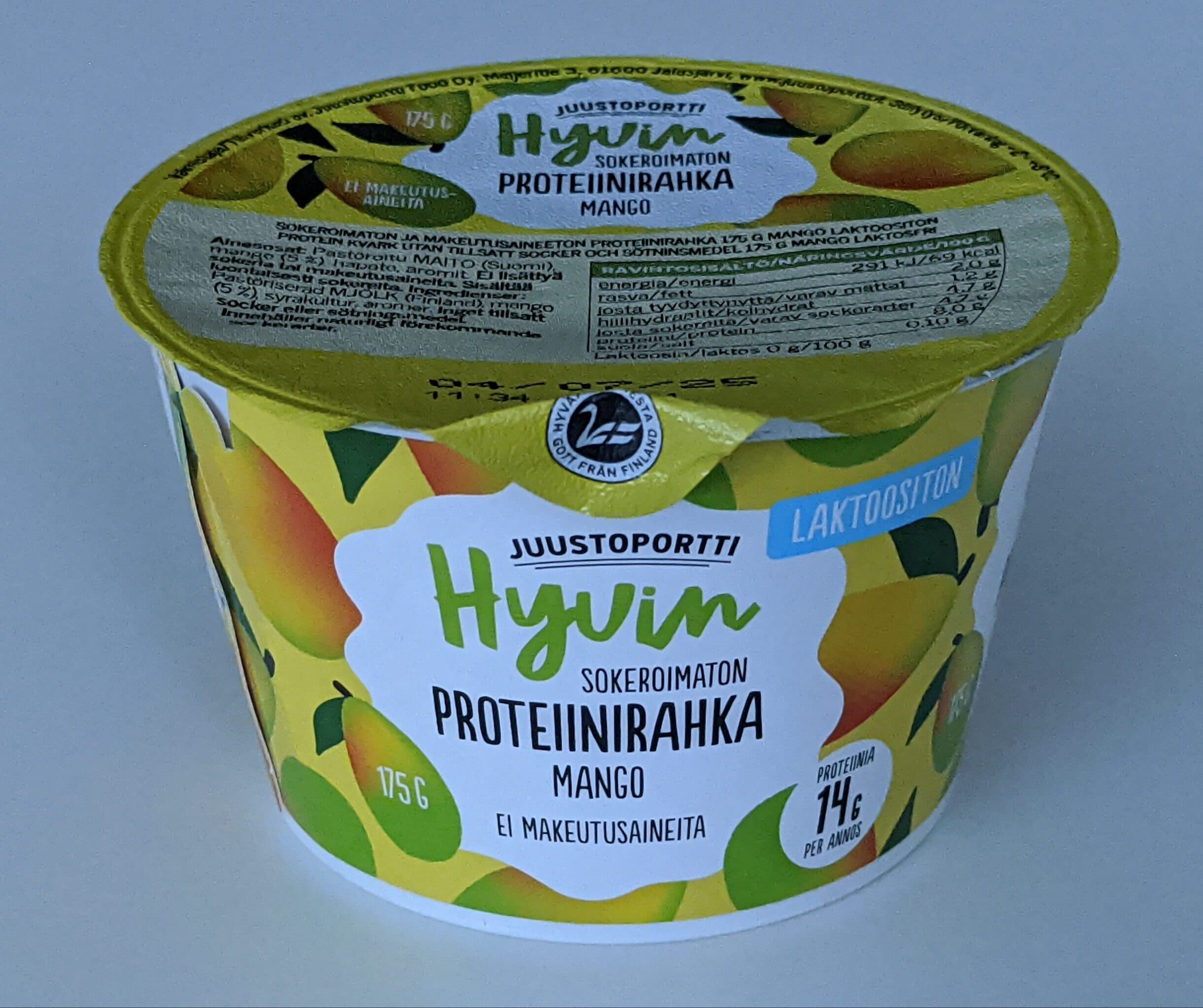 Juustoportti Hyvin sokeroimaton proteiini rahka mango packshot