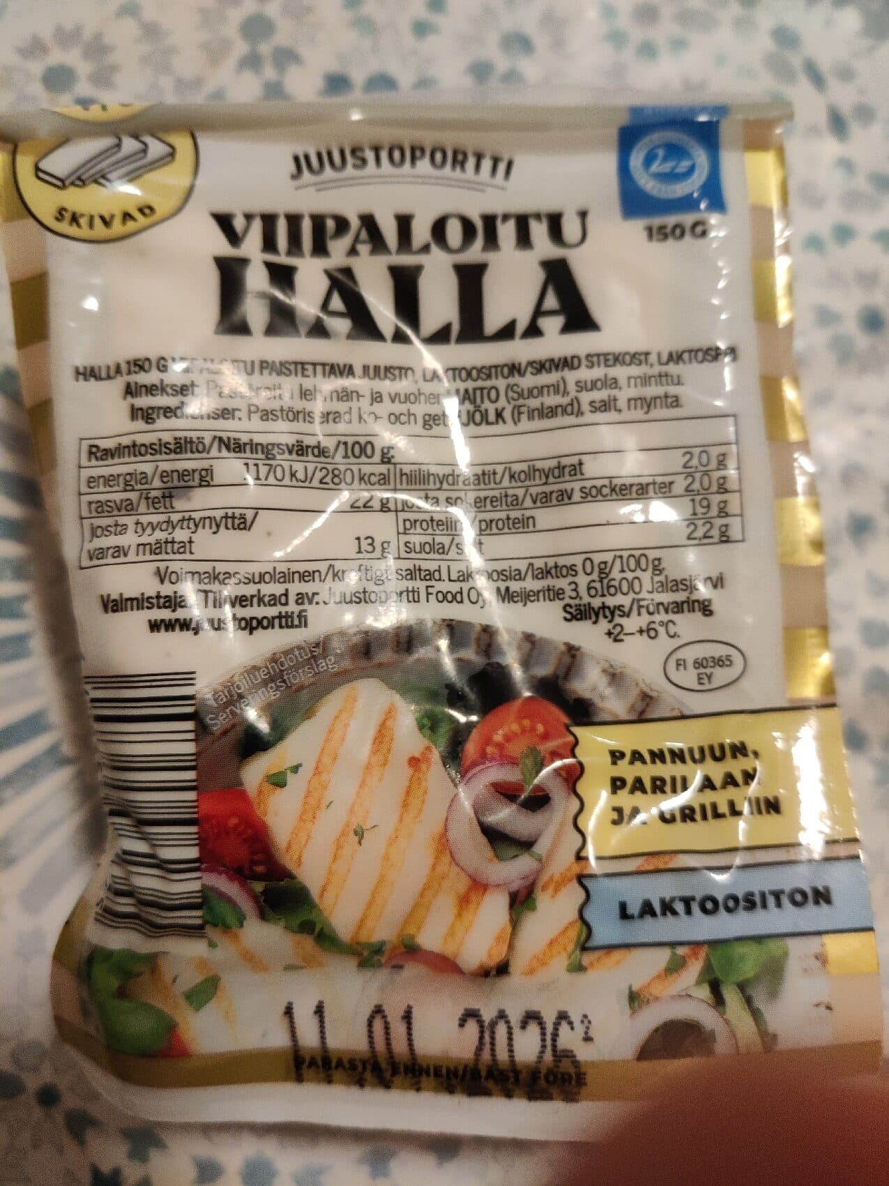 Juustoportti Viipaloitu Halla packshot