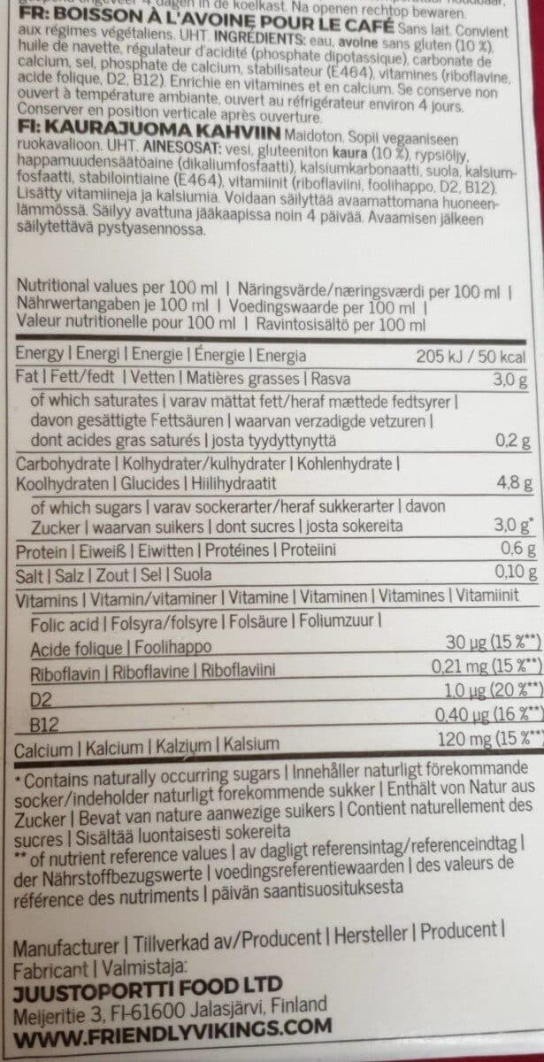 Open Food Facts ont drink for coffee packshot