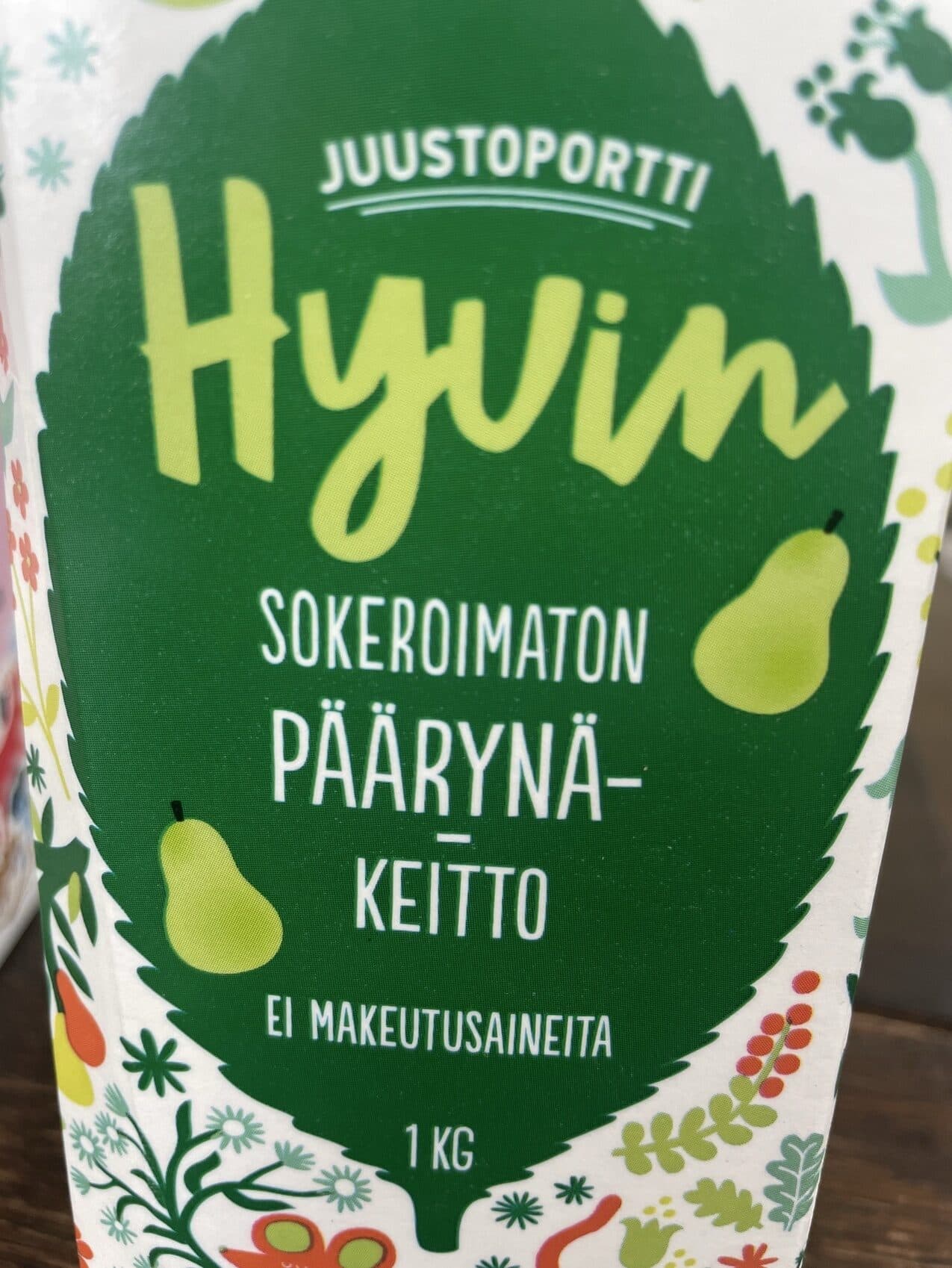 Juustoportti Sokeroimaton Päärynäkeitto packshot