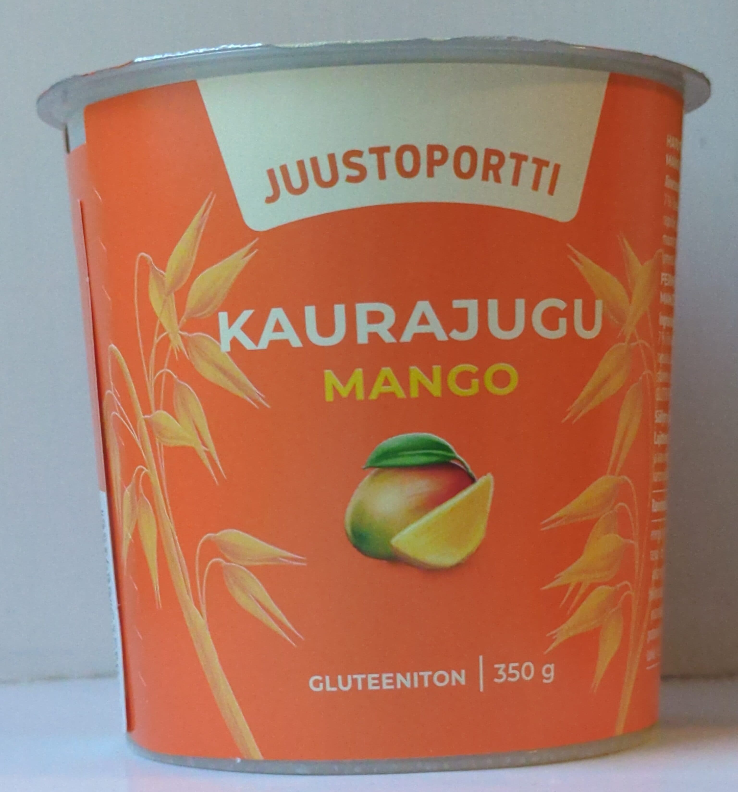 Juustoportti Kaurajugu mango packshot