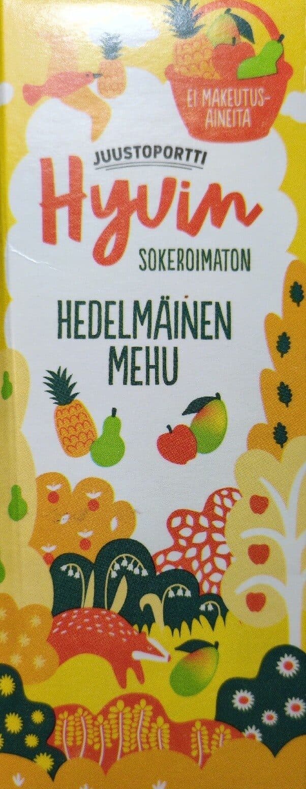 Juustoportti Hyvin Hedelmäinen Mehu packshot